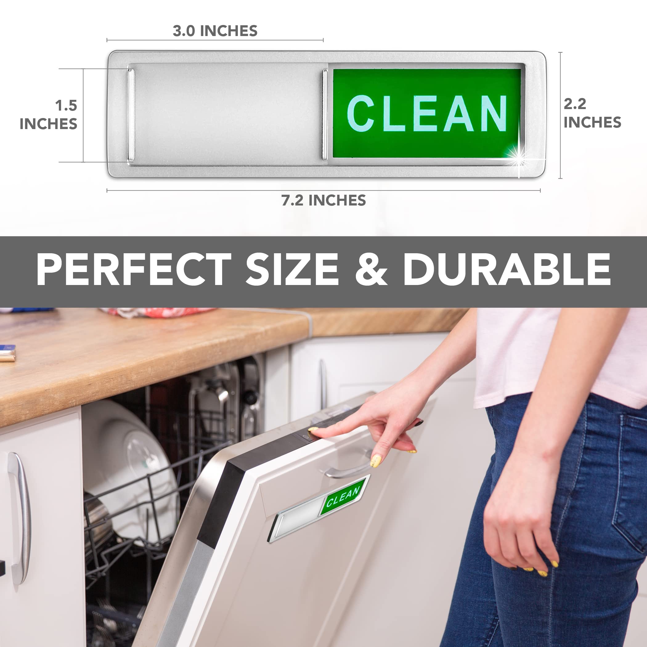 SETTER HOME Premium Clean Dirty Dishwasher Magnet, Dirty Clean Si by SETTER HOME - Angle View 2