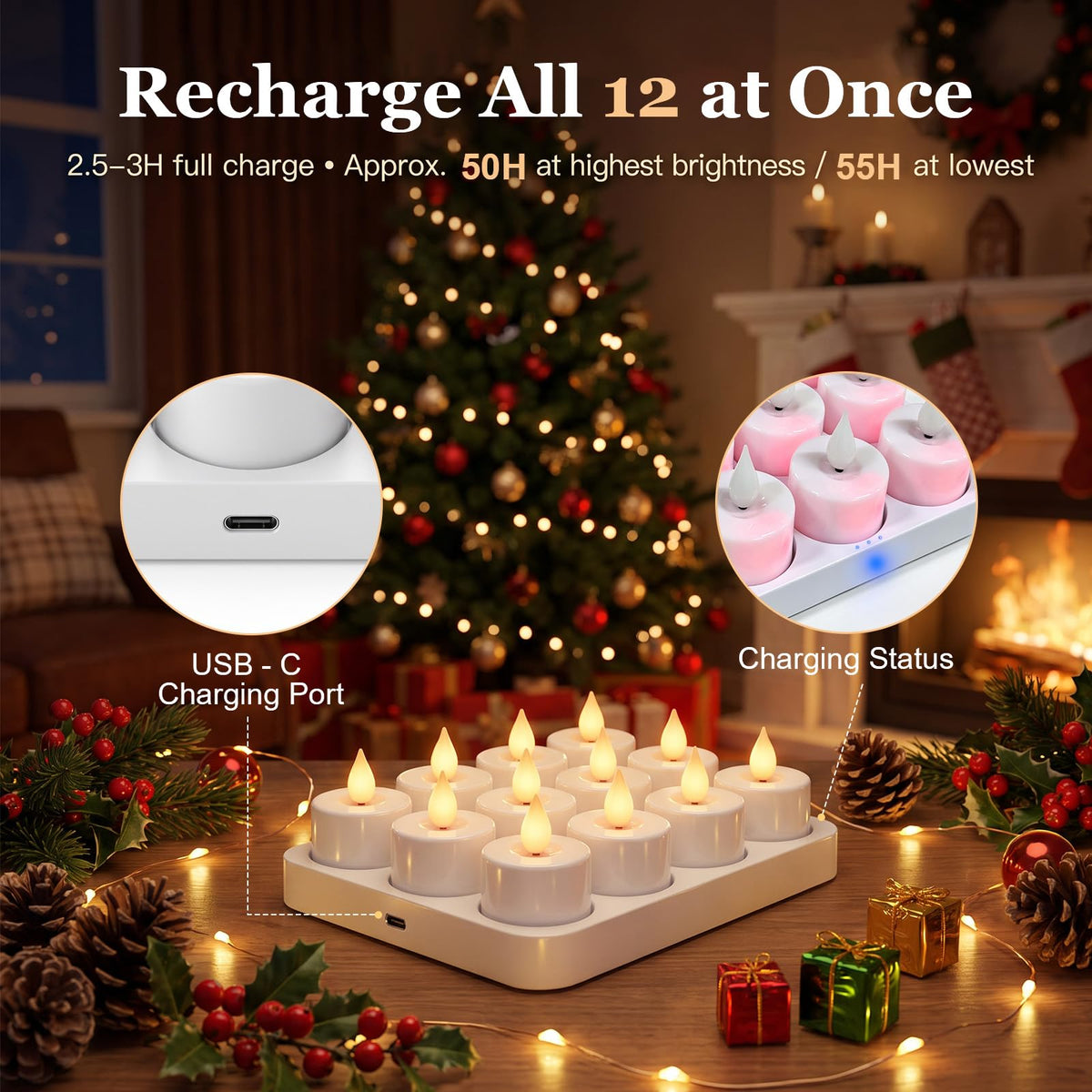 Fussion Rechargeable Tea Lights with Remote and Charging - Fussion Official Imagery - 3