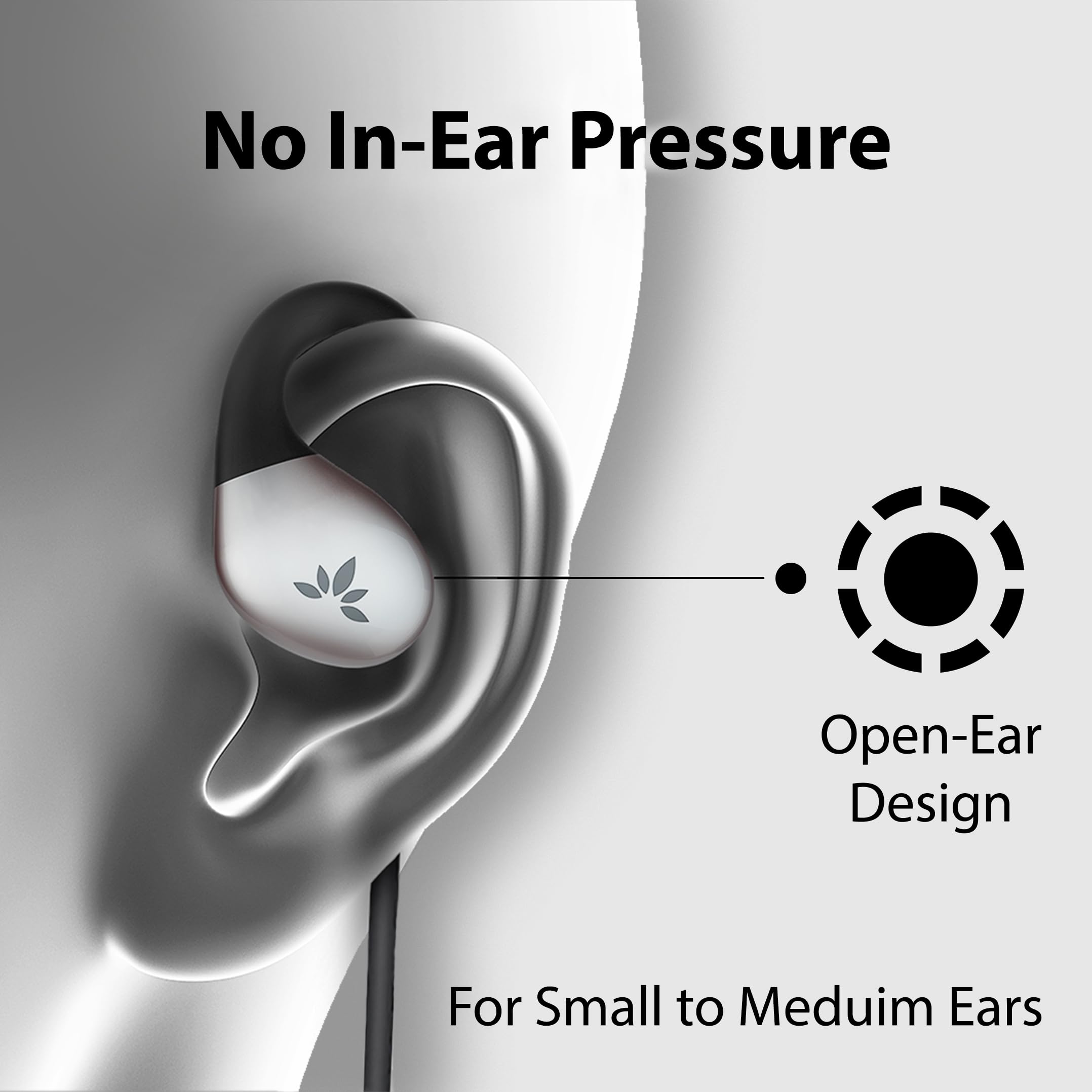 Avantree Resolve – 3.5mm AUX Wired Open-Ear Earbuds w/Mic & Over- - Avantree Official Product View 3