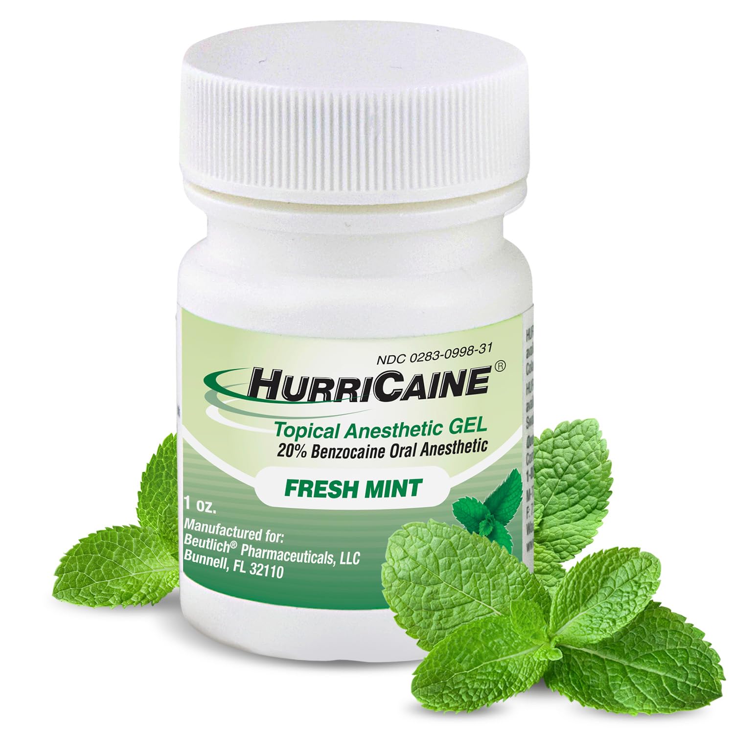 HurriCaine Topical Anesthetic Gel 20% Benzocaine Oral Gel 1oz