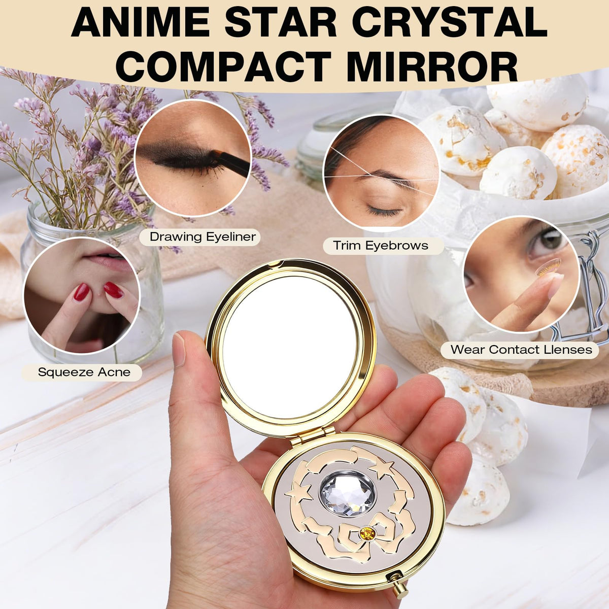 Anime Star Makeup Mirror Cute Japanese Style Portable - Saluaqui Official Imagery - 6