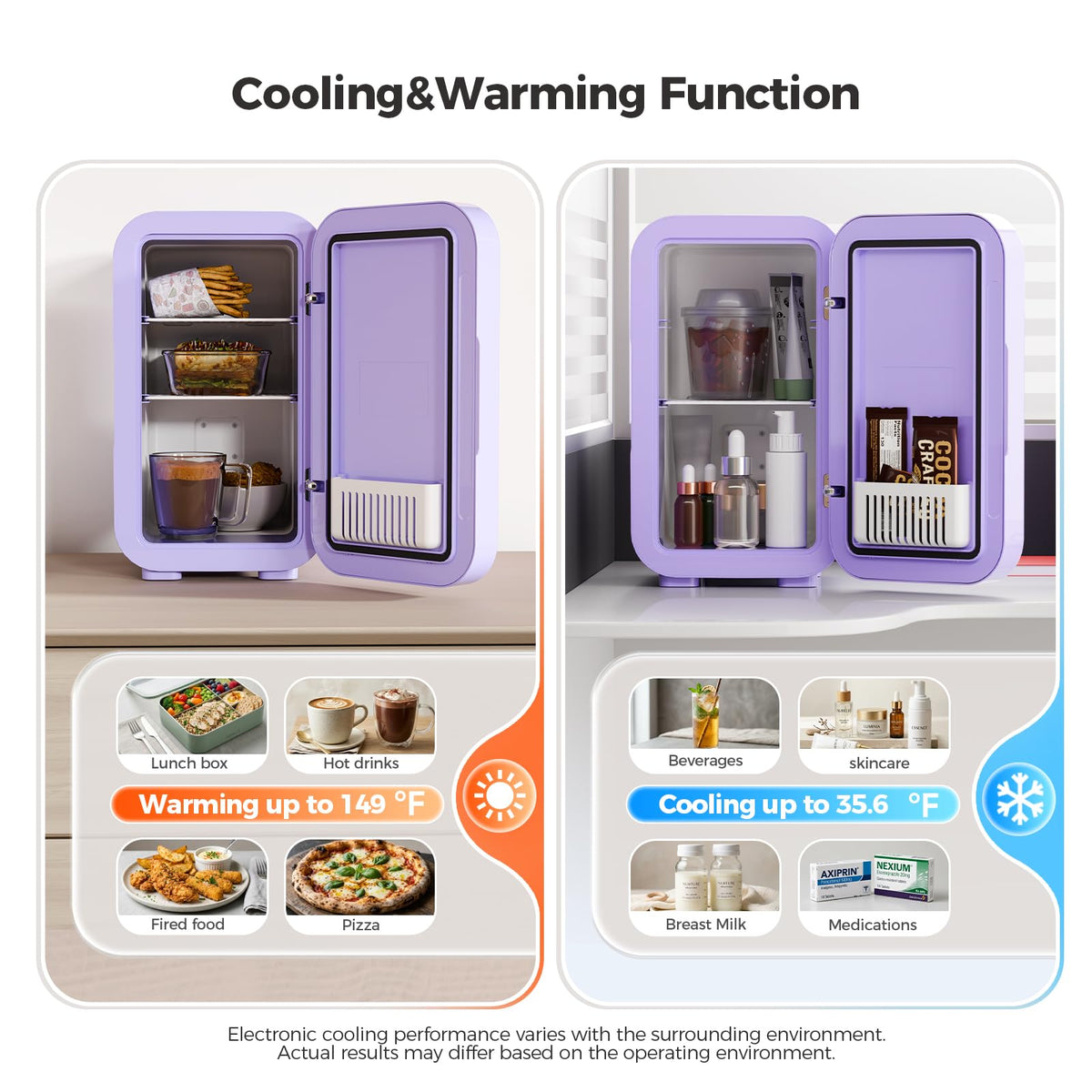 OSTBA Mini Fridge 6 Liter 8 Can Skincare Fridge Small Fridge - OSTBA Official Imagery - 3