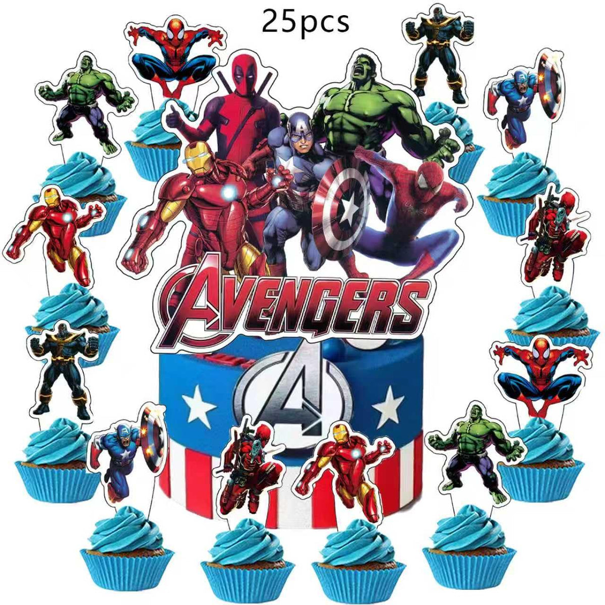 46Pcs superhero Birthday Party Supplies Avengers Party - leuaxmy Official Imagery - 5