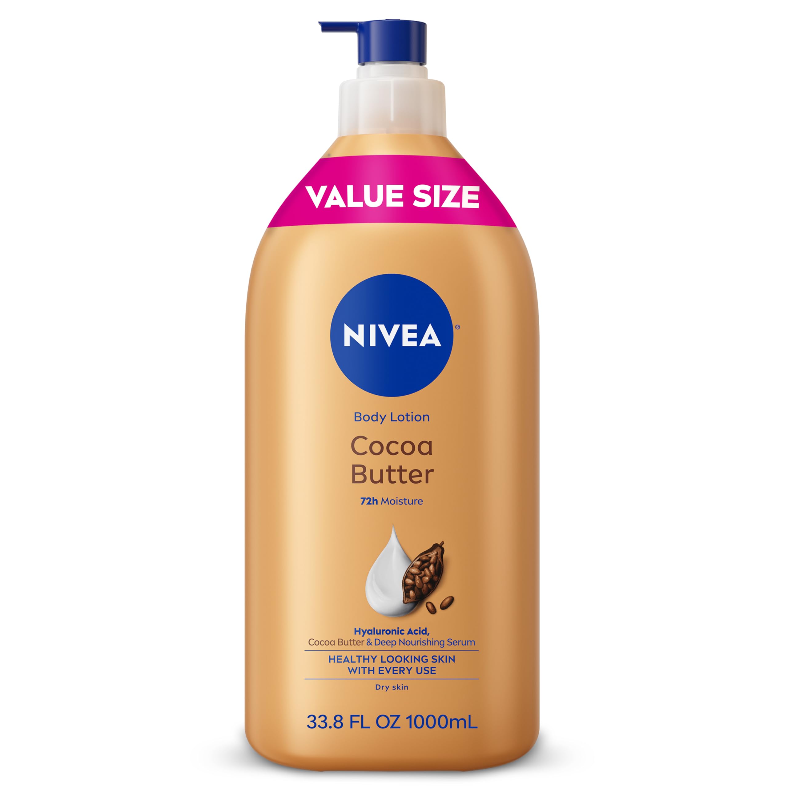 NIVEA Cocoa Butter Body Lotion for Dry Skin Hyaluronic Acid - NIVEA Official Product Imagery - 1