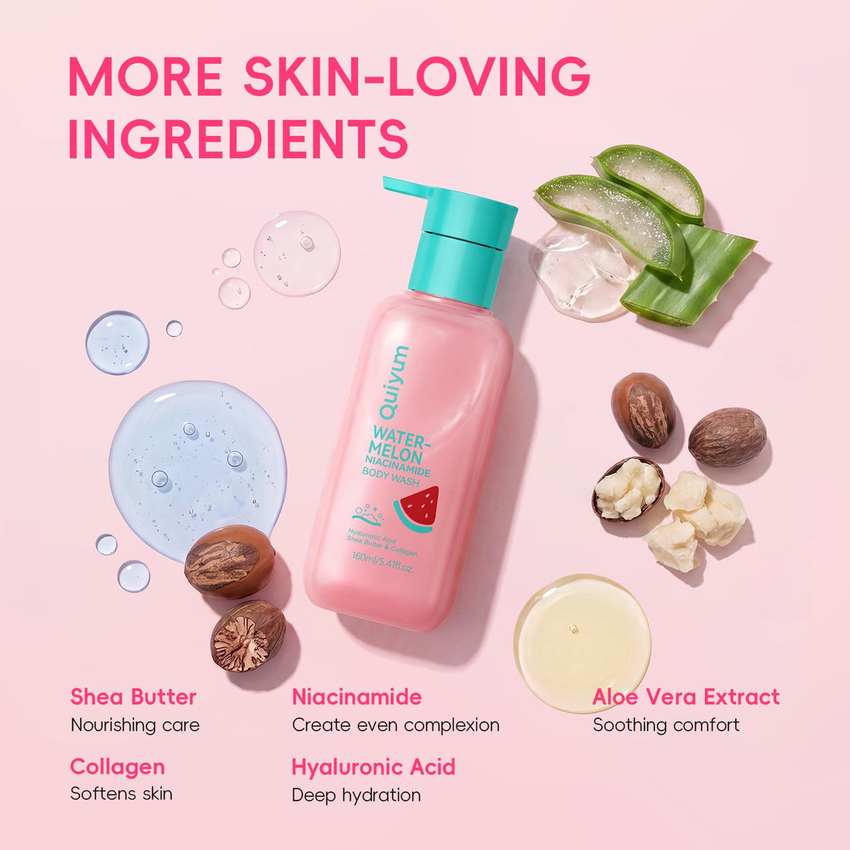 Watermelon Body Care Gift Set Bubbly Spa Supple Glowing Skin - QUIYUM Official Imagery - 4