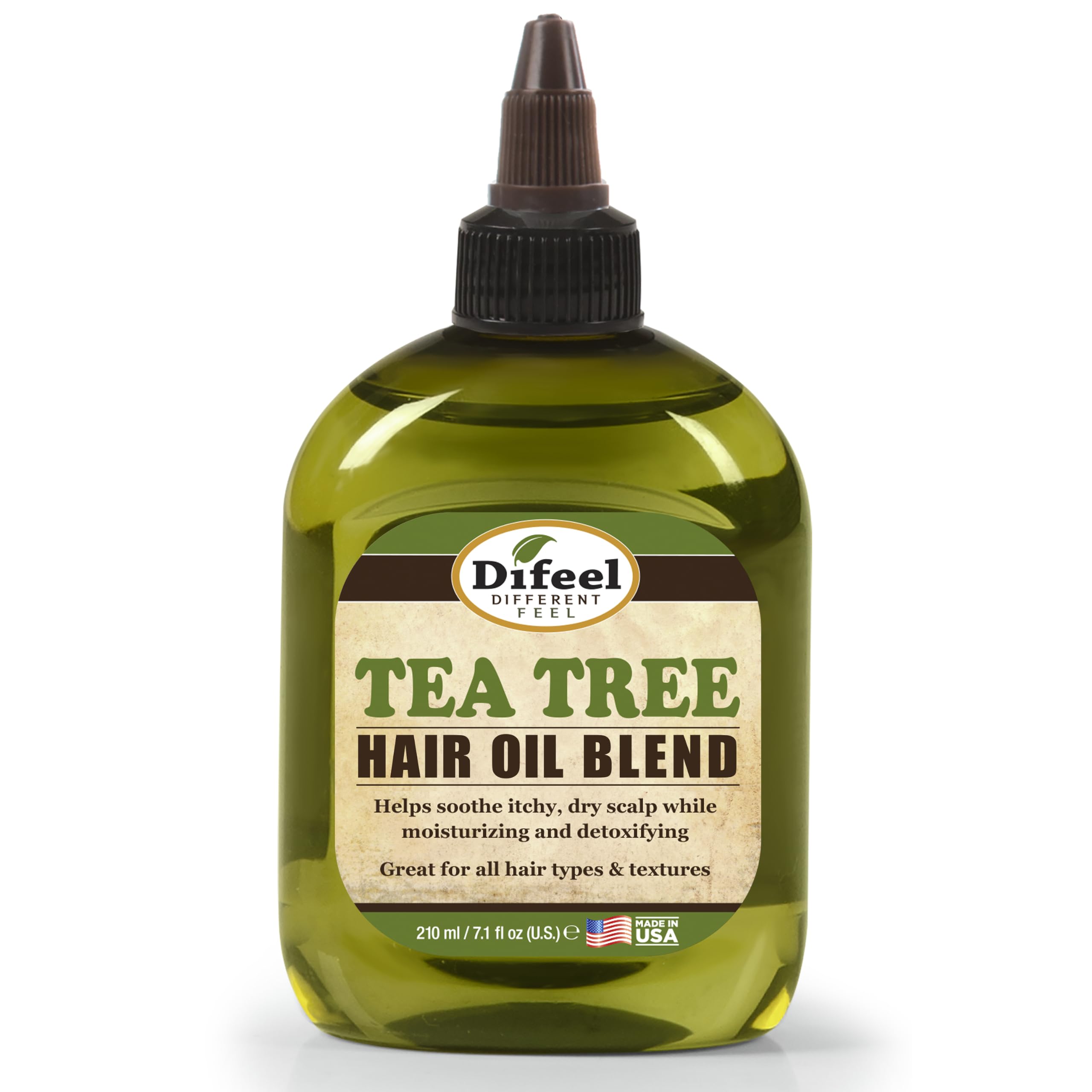 Difeel Tea Tree Hair Oil Blend 7.1 Ounces - Lightweight Hair and Scalp Treatment f - Difeel Official Product View 2