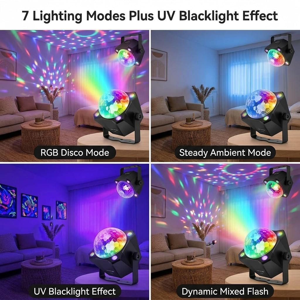 Party Lights Disco Ball Light LED 6 Color - XINGCHAOMING Official Imagery - 8