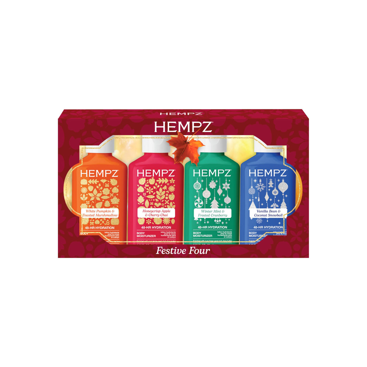 Hempz Festive Four Fall Holiday Body Lotion Gift Set 4 Pack - Hempz Official Imagery - 2