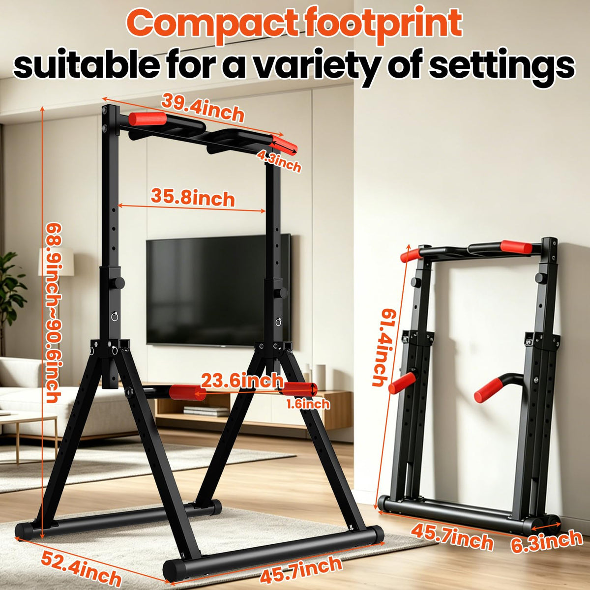DOBESTS Power Tower Pull Up Bar Free Standing Foldable Pull - DOBESTS Official Imagery - 4