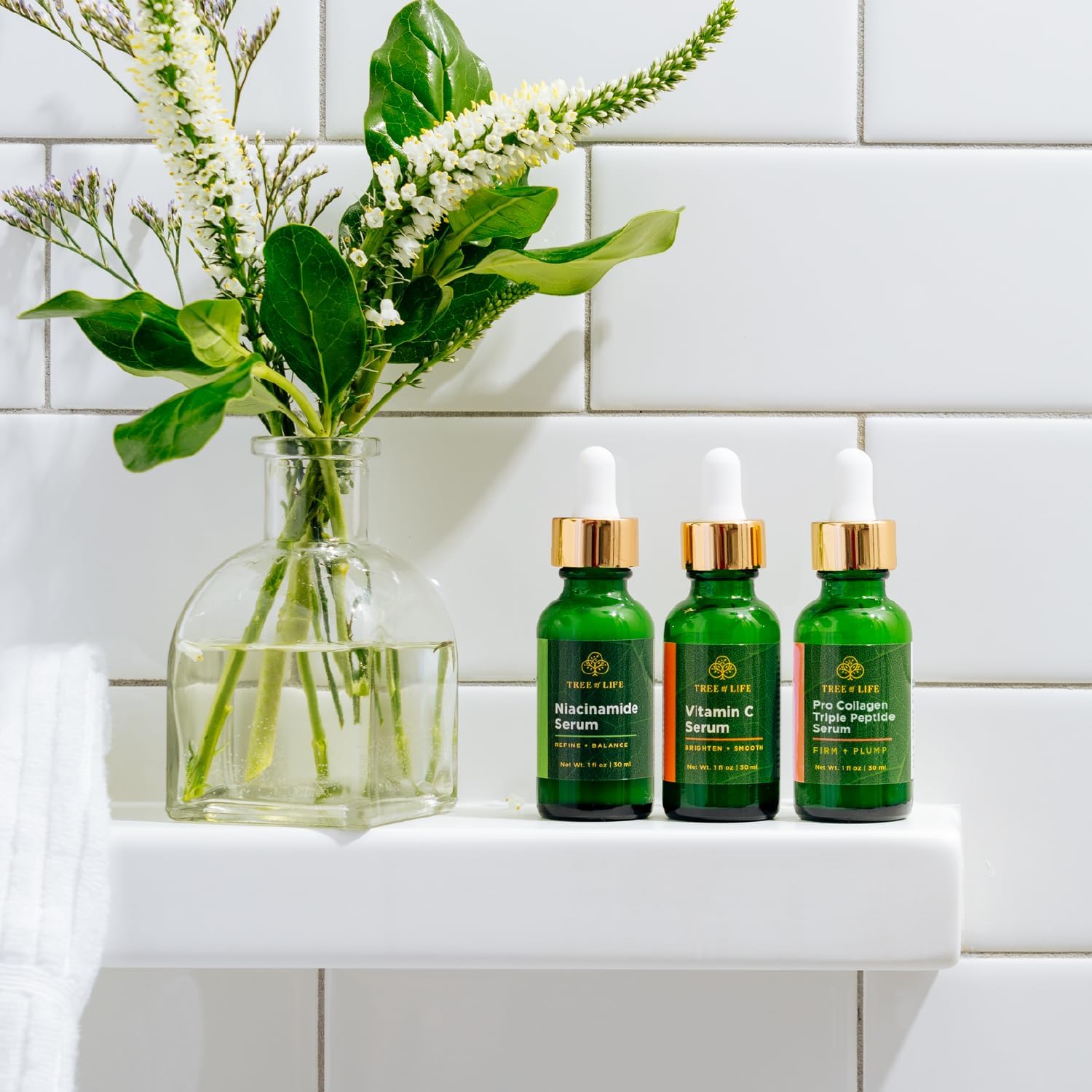 Tree of Life Face Serum Skin Care Set, Vit C, Niacinamide & Peptides Serum - Tree of Life Official Product View 3