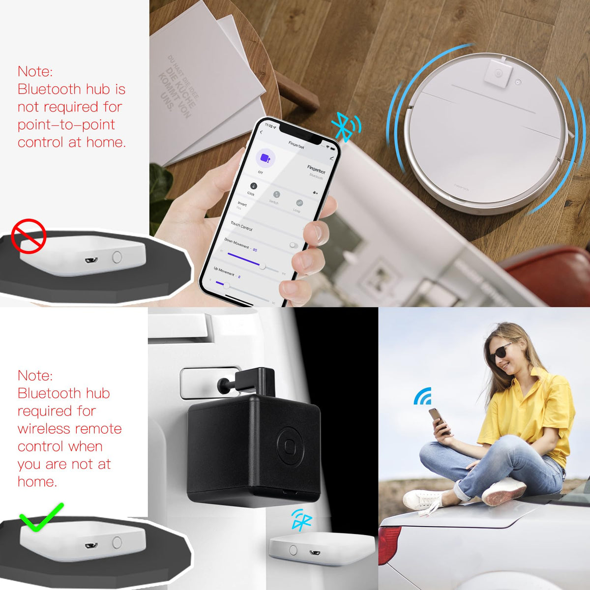 MOES Fingerbot Plus Smart Button Pusher Touch Control No - MOES Official Imagery - 7