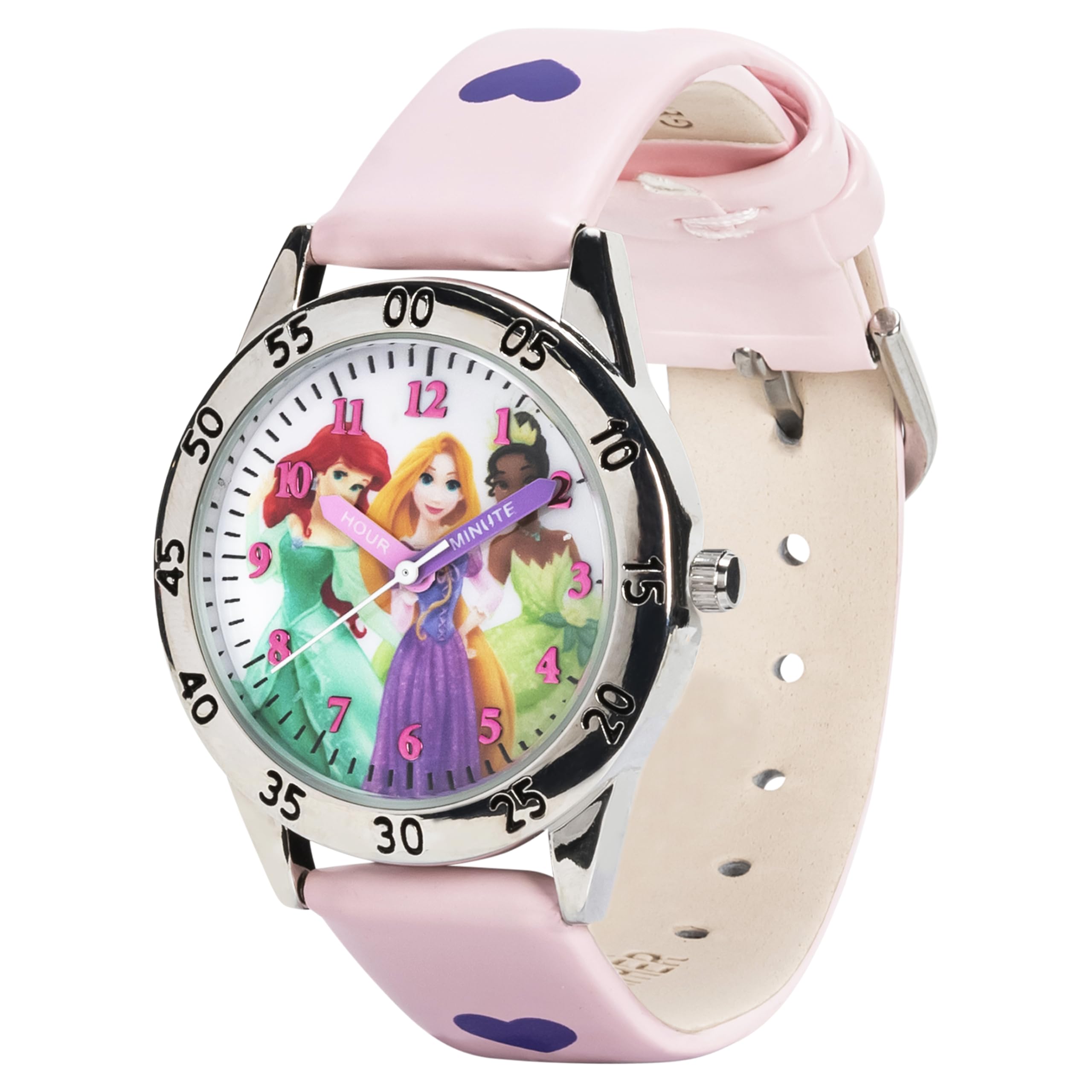 Disney Princess Time Teacher Watch for Kids – Easy Analog Time Learnin - View 5