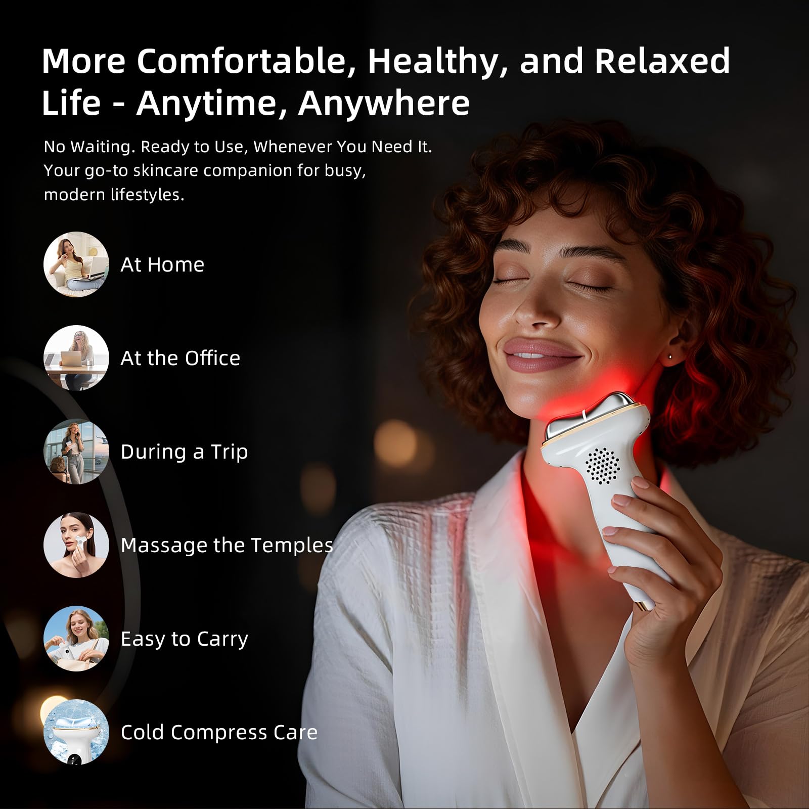 Red Light for Face Neck Beauty Massager 7 in 1 LED Gua Sha - Lifiora Official Imagery - 8