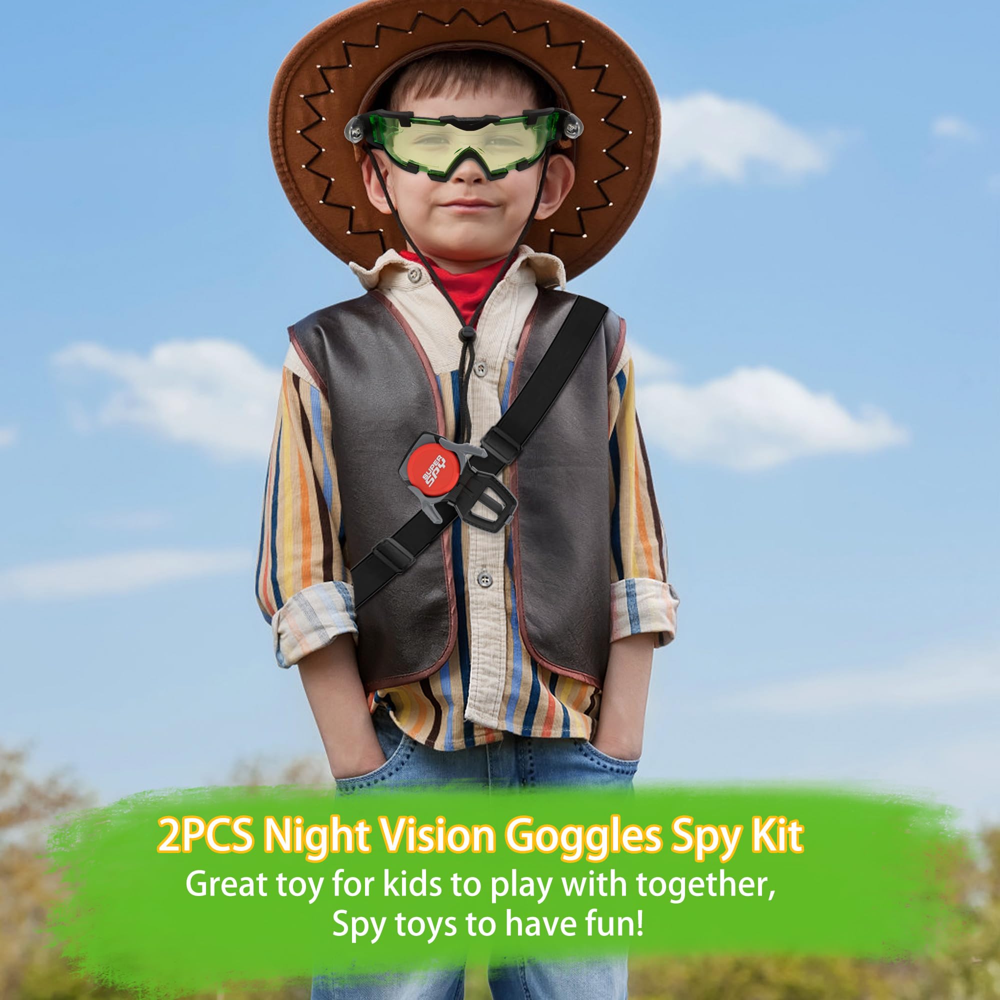 YIYIOOTH Kids Night Vision Goggles with Spy Frisbee Toys, 2 PCS Spy Lens/Glasses - YIYIOOTH Official Product View 5