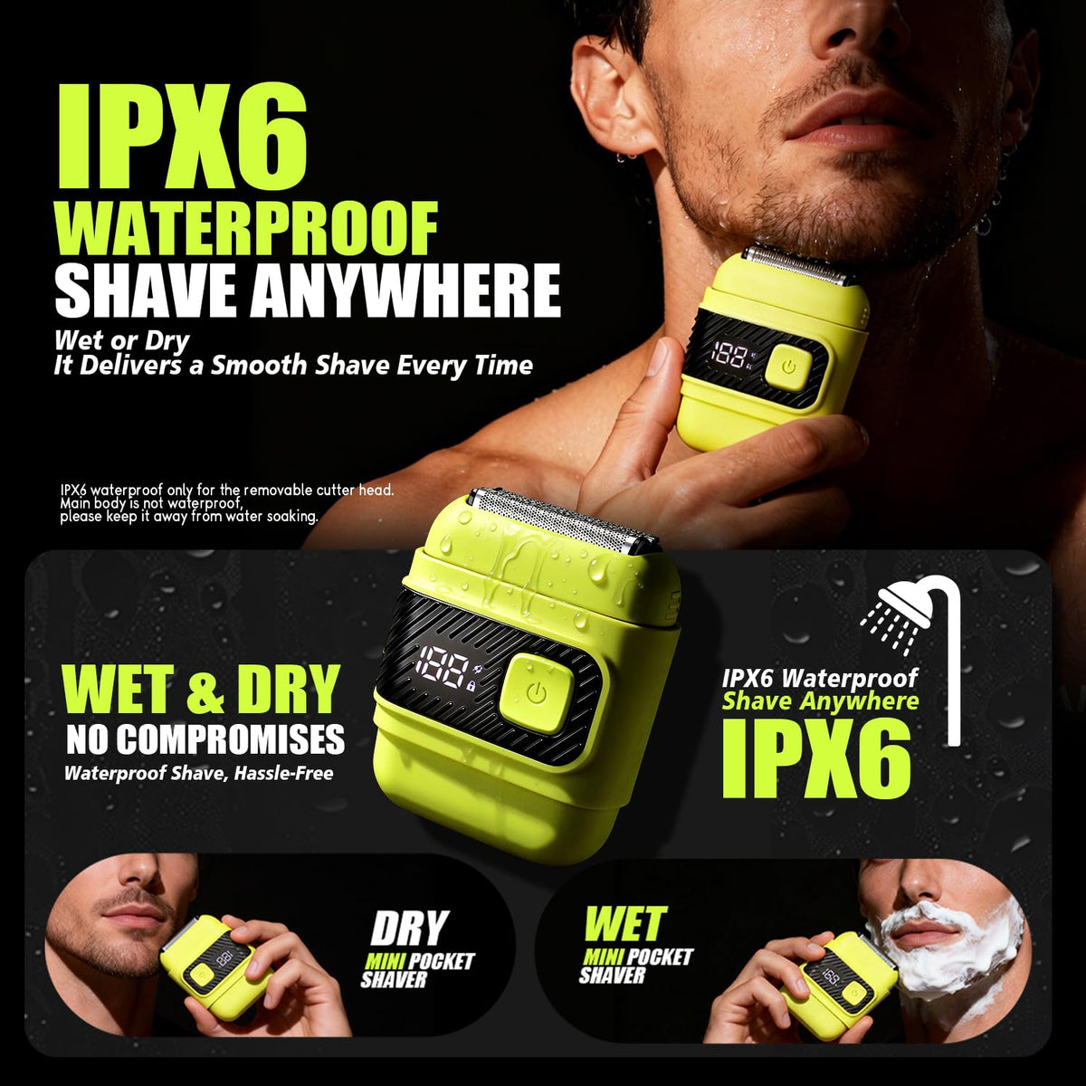 DSP Mini Electric Foil Shaver for Men Cordless Rechargeable - DSP Official Imagery - 5