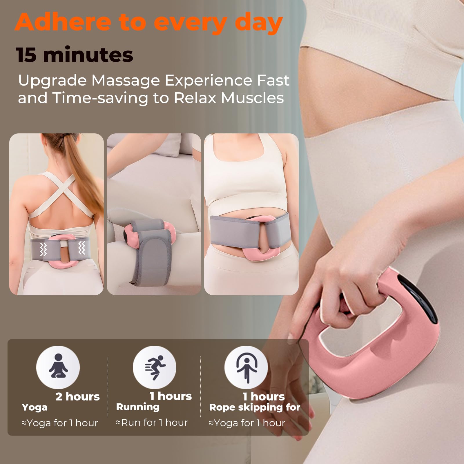 Xquyk Deep Tissue Percussion Muscle Massage Gun: with Heat, Adjustable - View 5