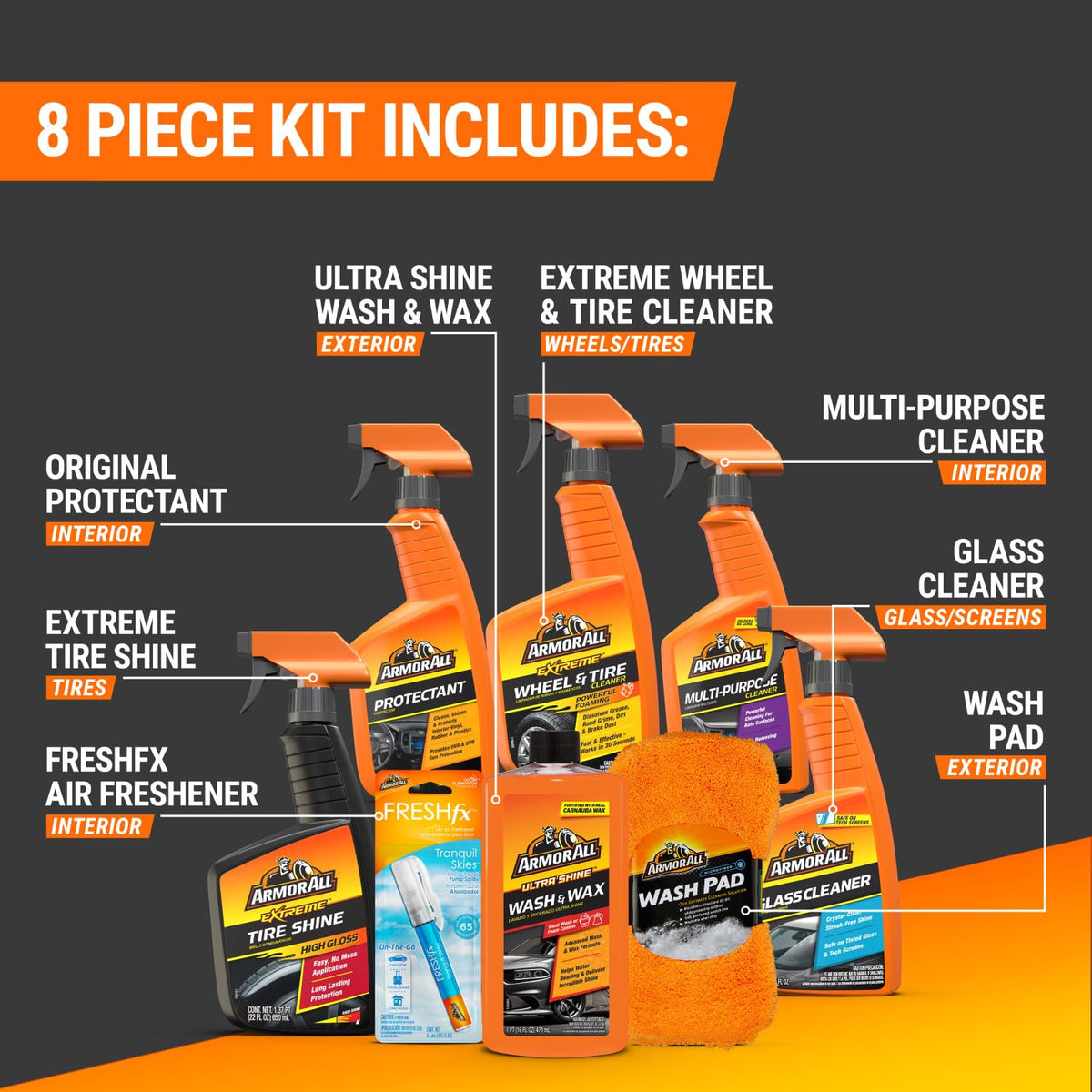 Armor All Ultimate Premier Car Care Kit 8 Pieces Includes - Armor All Official Imagery - 3