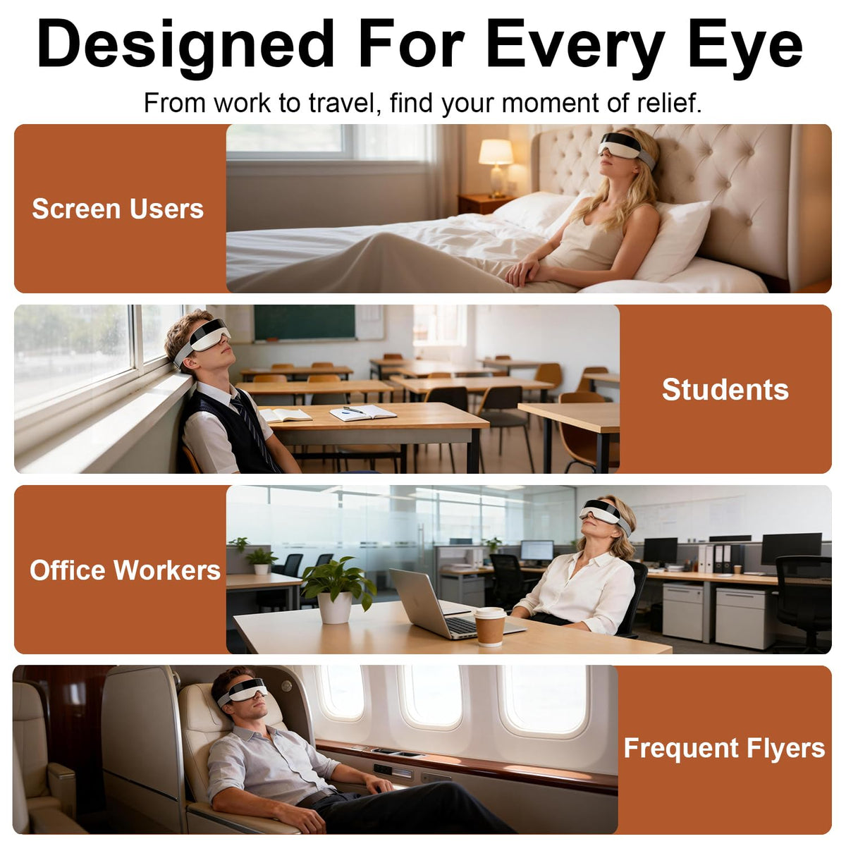 Eye Massager Heat and Cooling for Office Travel Home Gifts - Essavinery Official Imagery - 3
