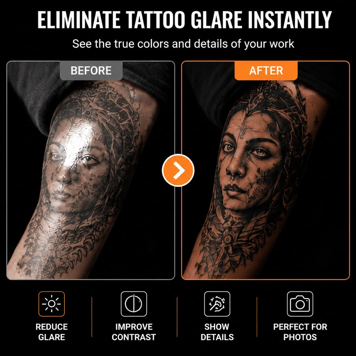 120 Led Tattoo Light Kit with 52mm Cpl Tripod Light Dual - JZsmpmu Official Imagery - 3