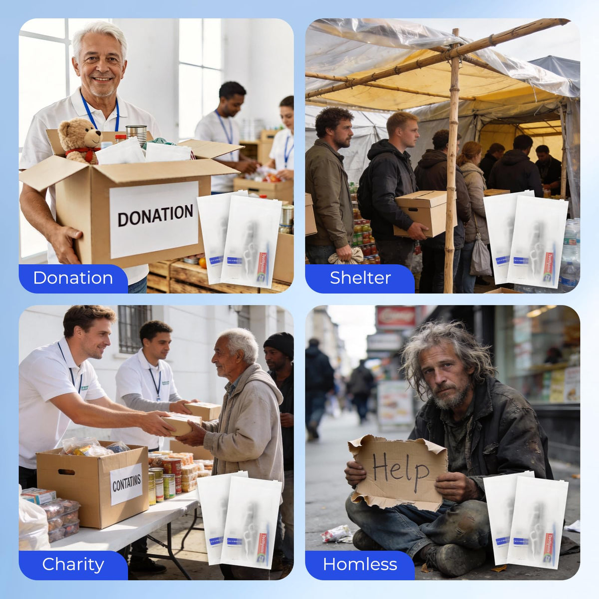 Travel Size Toiletries Bulk Homeless Care Package Supplies - Zhjianup Official Imagery - 8
