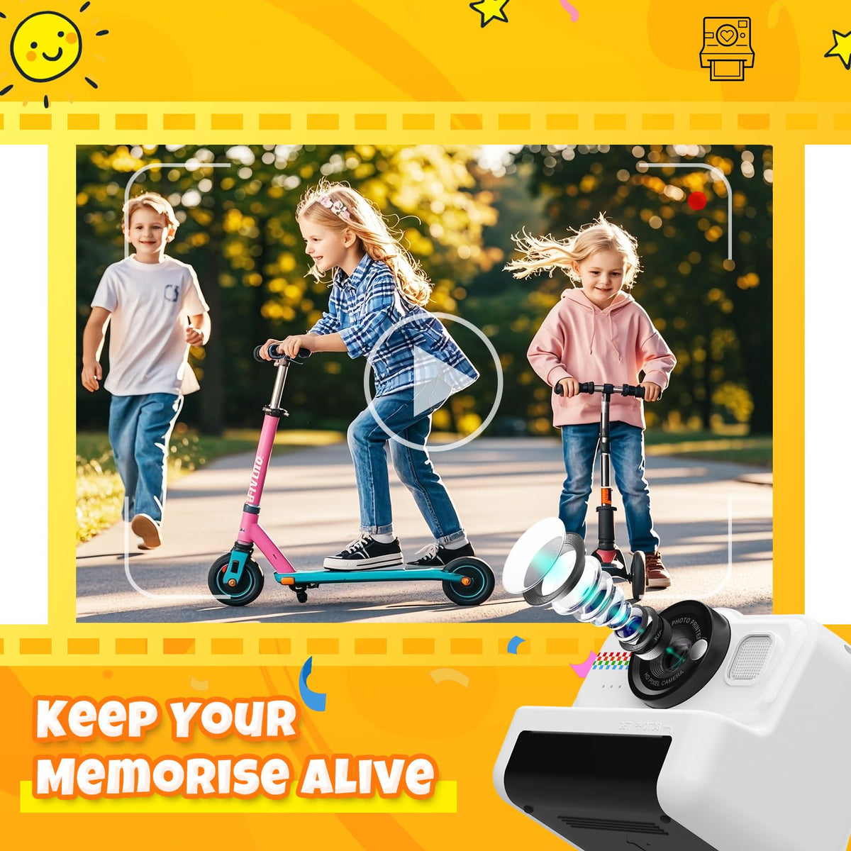 HiMont Kids Instant Print Camera 1080P HD Kids Camera - HiMont Official Imagery - 5