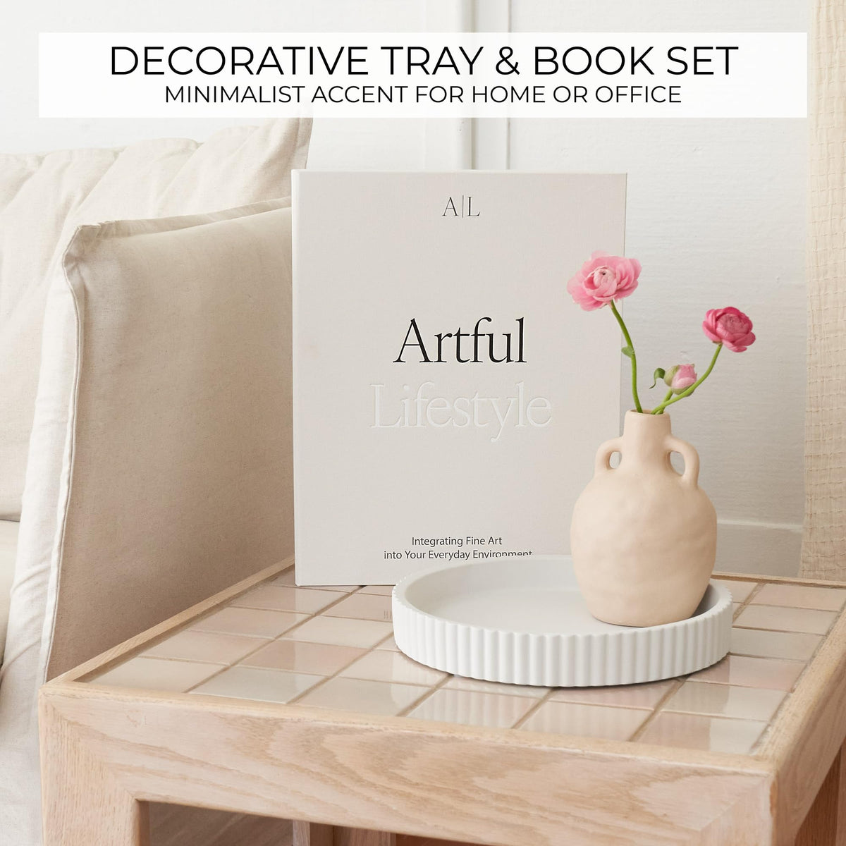 Decorative Concrete Tray Book Decor Set - ZICOTO Official Imagery - 4