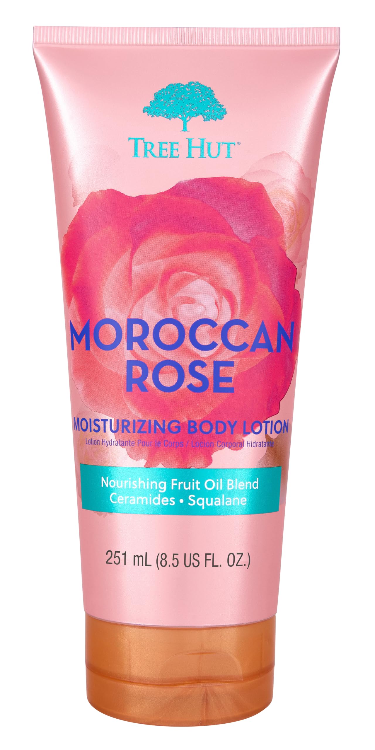 Tree Hut Moisturizing Body Lotion, Moroccan Rose, 8.5 Fl Oz - Product Imagery