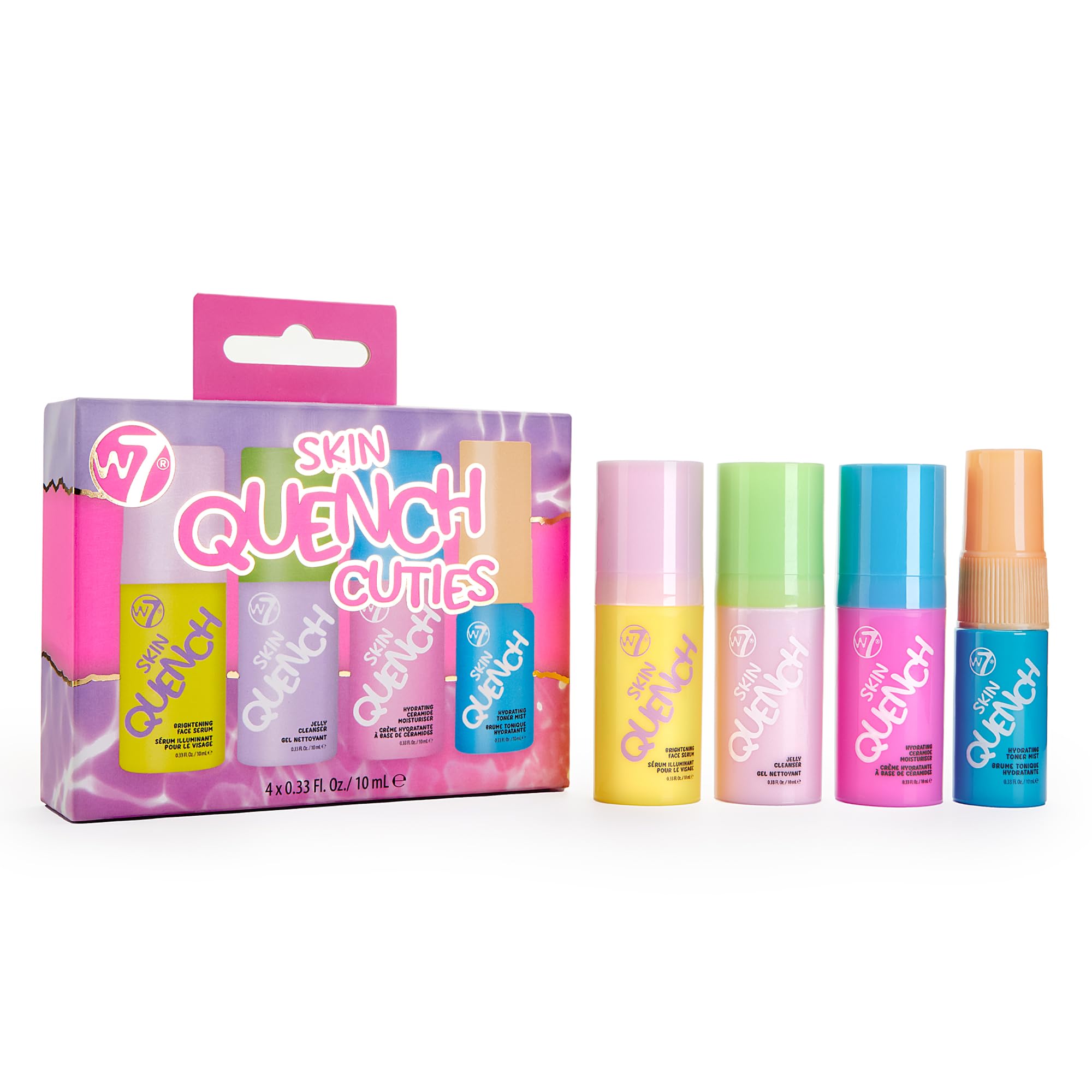 W7 Skin Quench Cuties - Travel Size Skincare Minis - Product Imagery