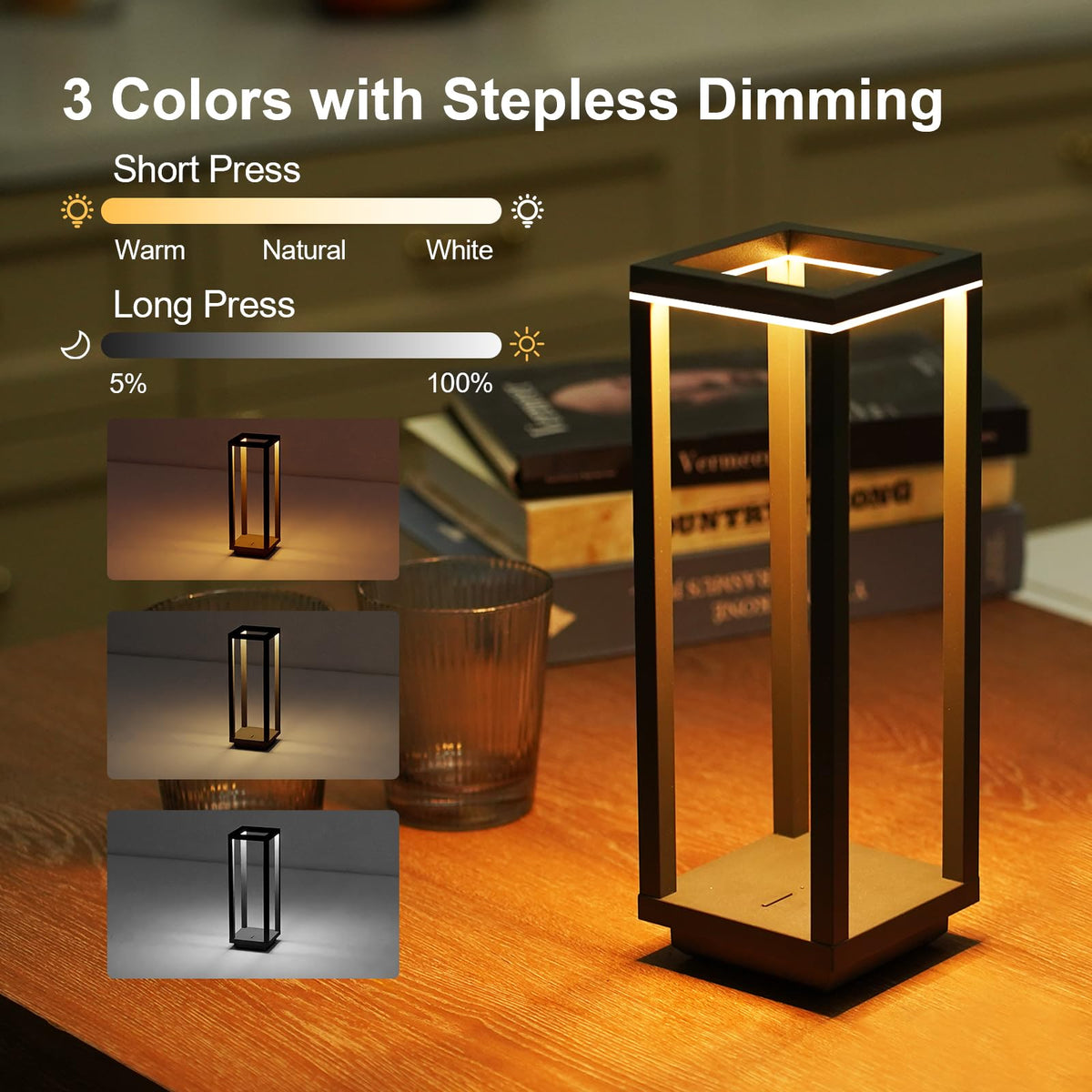 2Pack Cordless Table Lamp Rechargeable 10 Portable Table - Halostorms Official Imagery - 5