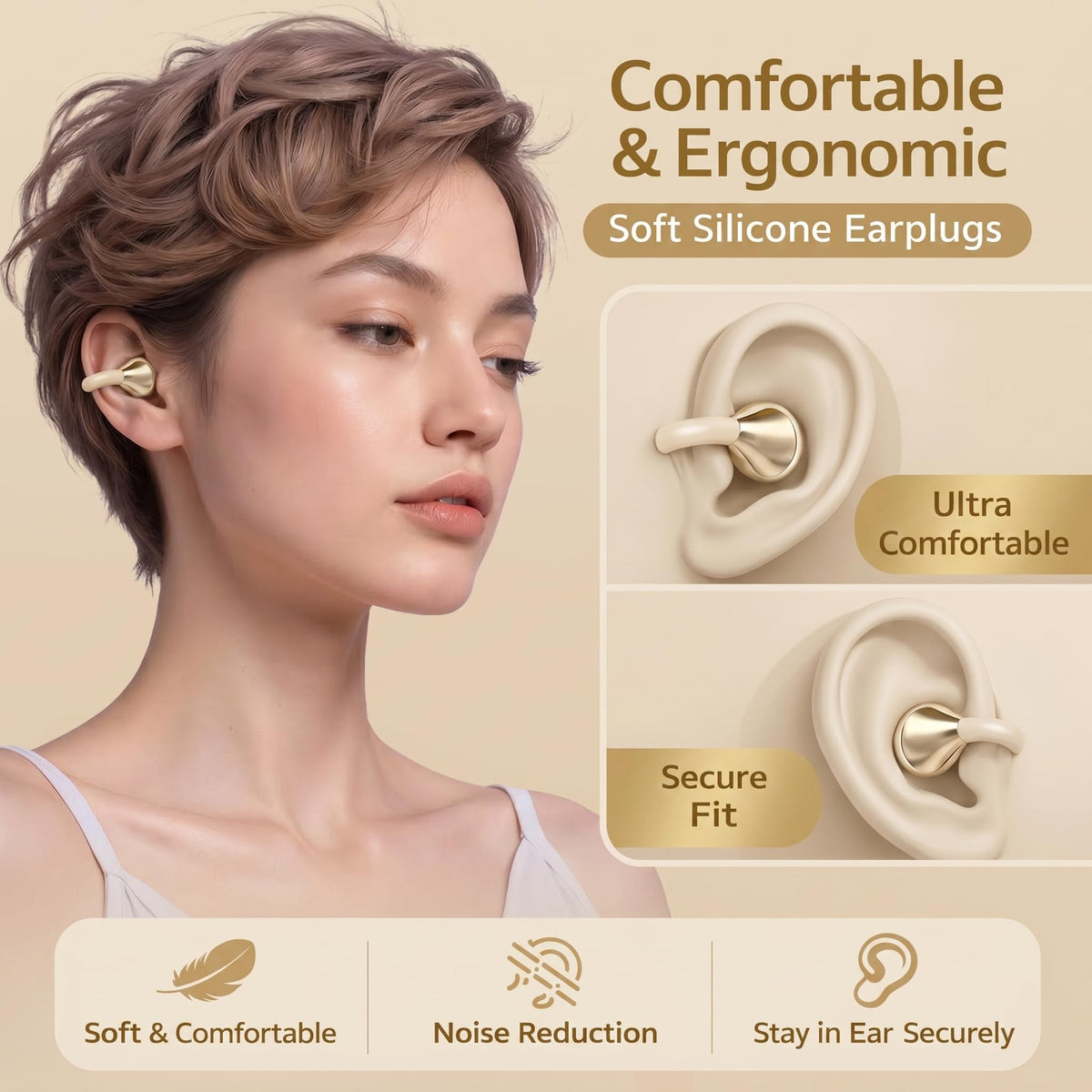 Wireless Bluetooth Earbuds Earrings with LED Digital Display - xzqioue Official Imagery - 4