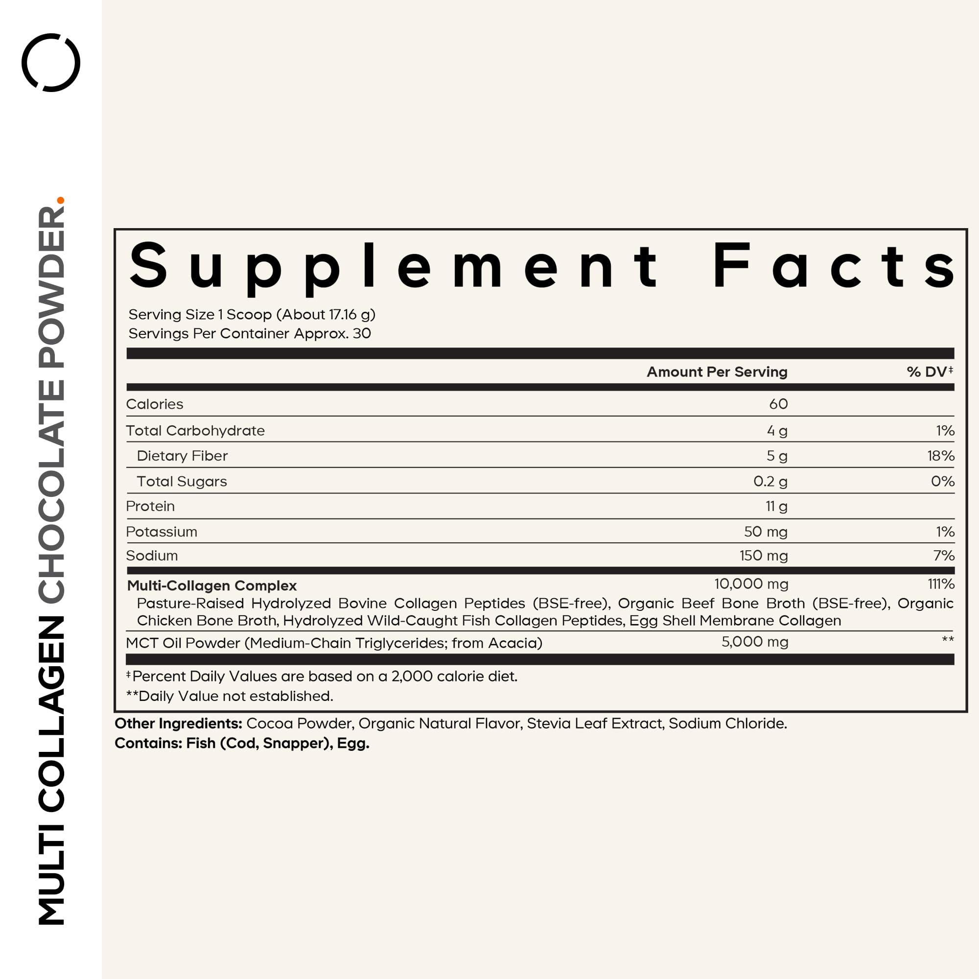 Codeage Multi Collagen Protein Powder MCT Oil Chocolate 5 - Codeage Official Imagery - 3