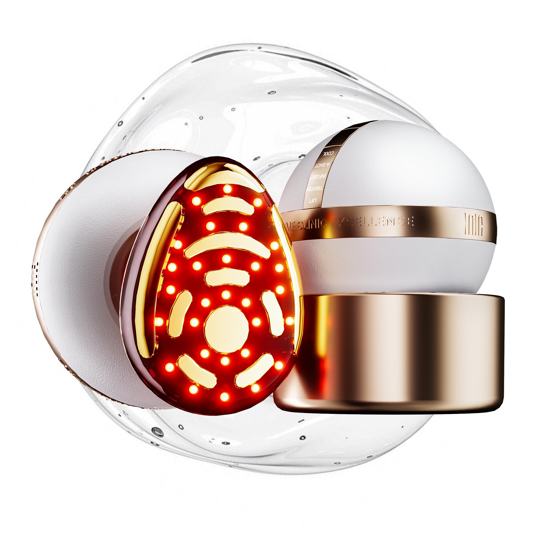 INIA SPHERA Upgraded 8-in-1 Microcurrent Facial Device for Face - Product Imagery