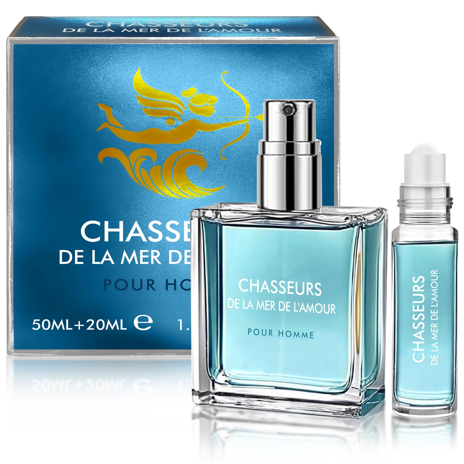 Pheromone Cologne for Men, Premium Long-Lasting Perfume Oil, - Product Imagery