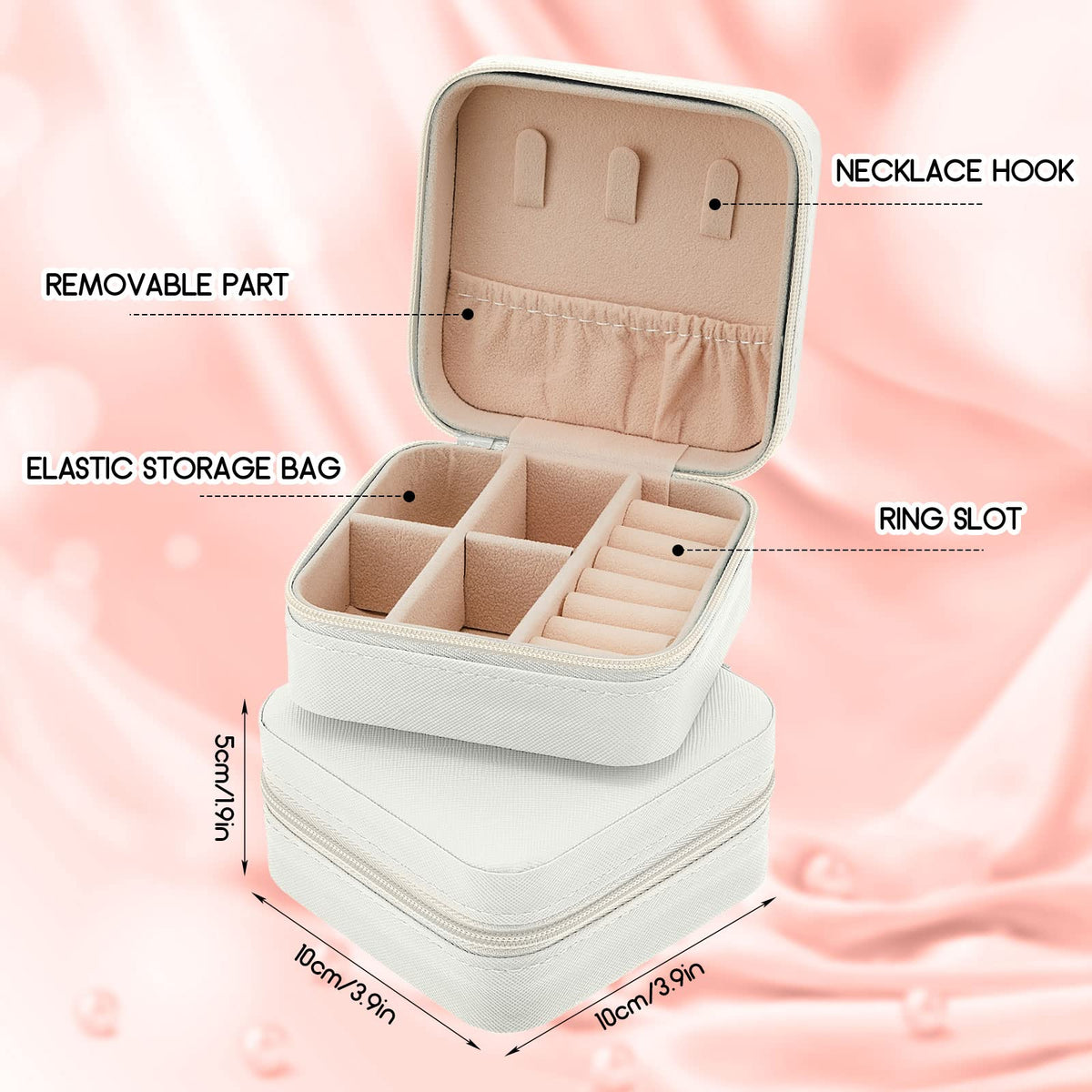 6 12 50 Pcs Travel Jewelry Case Bulk - Taiyin Official Imagery - 3