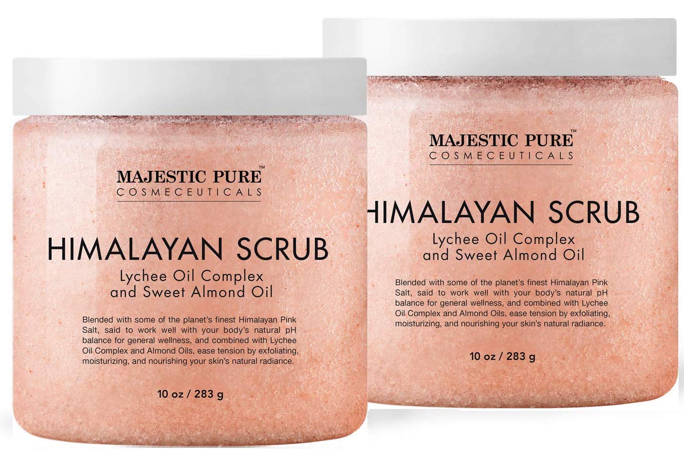 Majestic Pure Himalayan Salt Body Scrub, Lychee Oil Exfoliant - Majestic Pure Official Product View 10