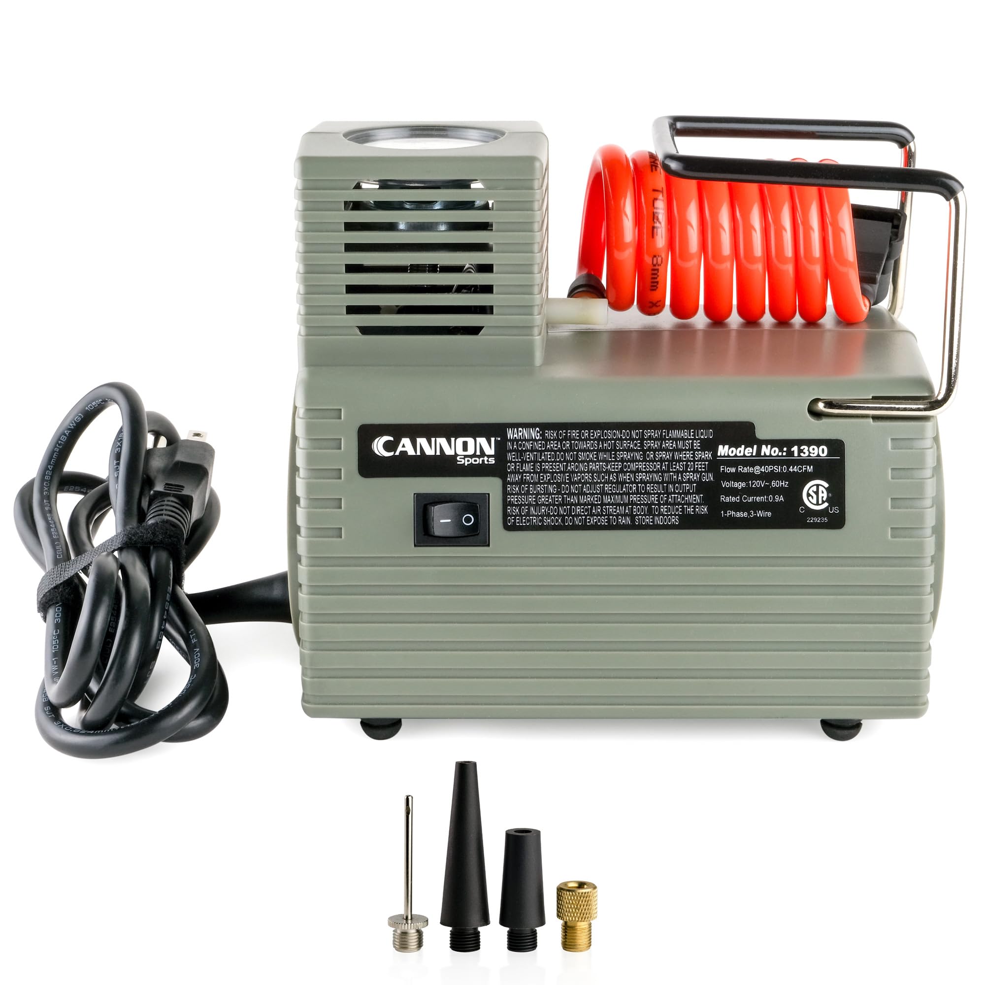 Cannon Sports Electric Ball Inflator Pump with Pressure Gauge - Powerf - View 1
