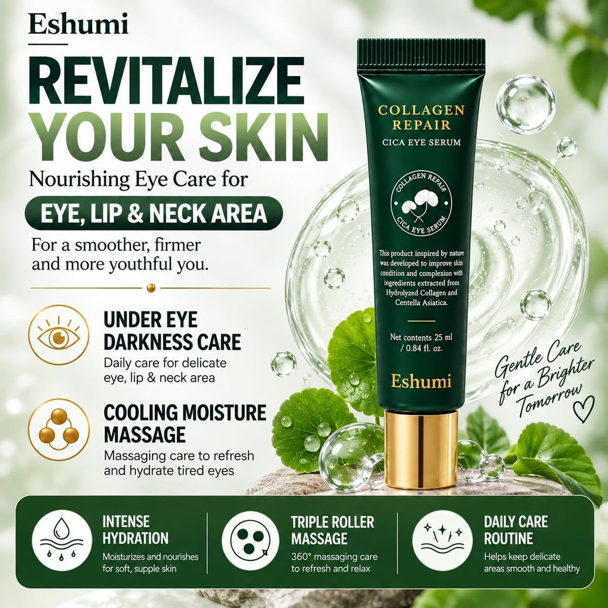 Collagen Repair Rolling Cica Eye Serum - ESHUMİ Official Imagery - 4