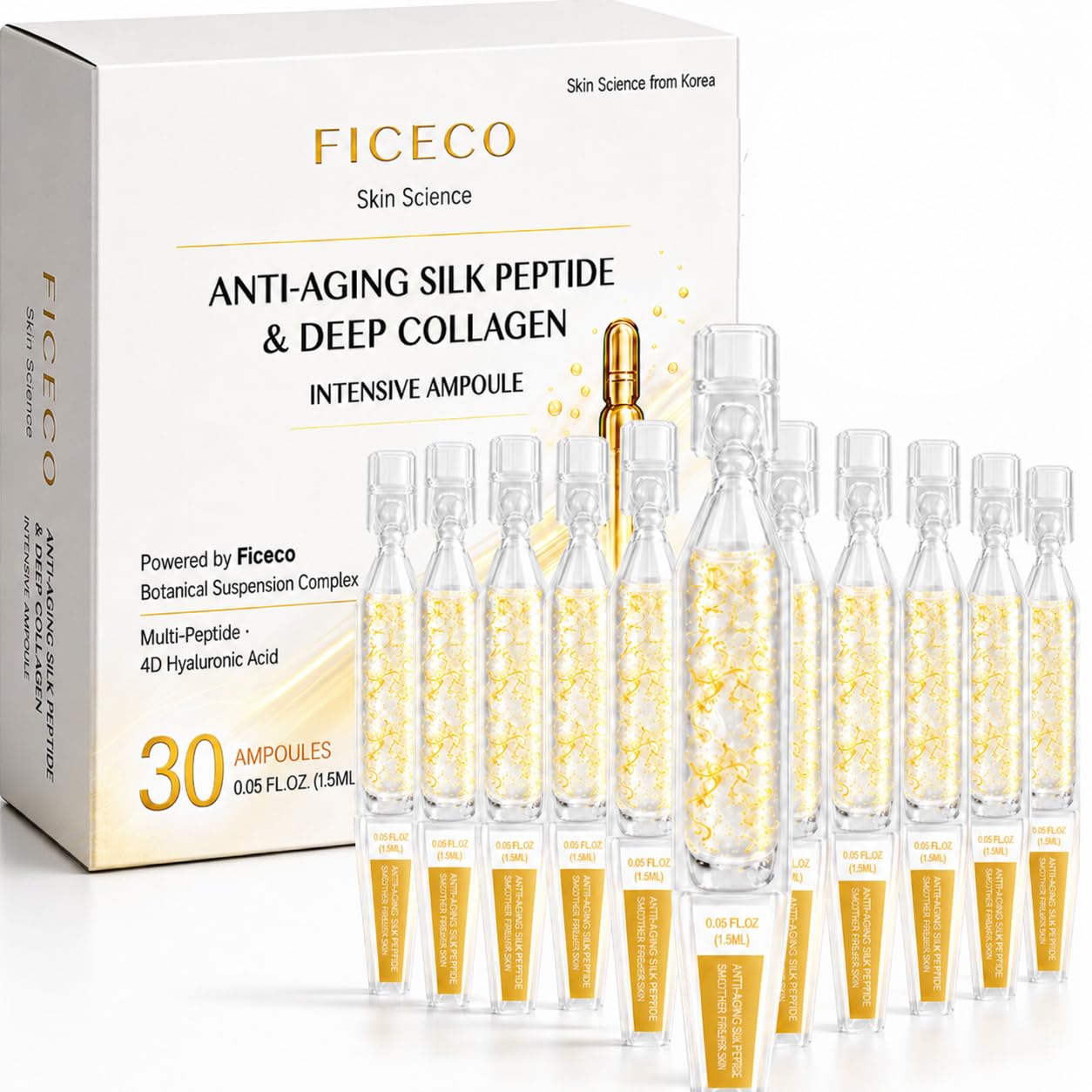 Glow Intensive Silk Peptides Collagen GHK-Cu Copper Peptides - Product Imagery