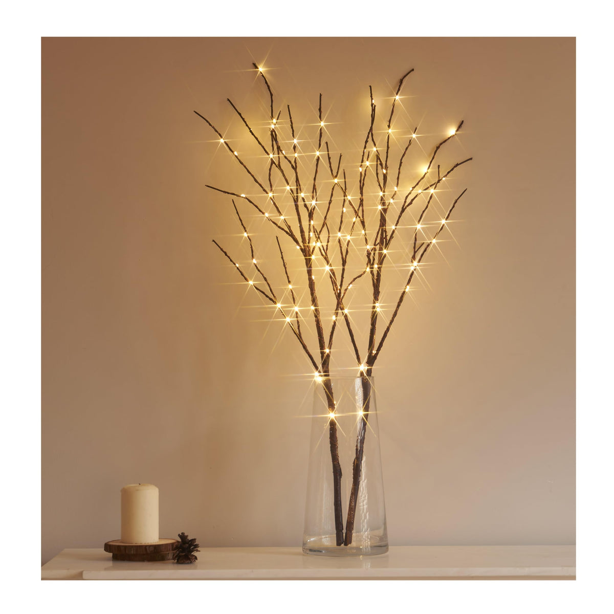 Hairui Lighted Brown Branches Battery Operated with Timer - Hairui Official Imagery - 1