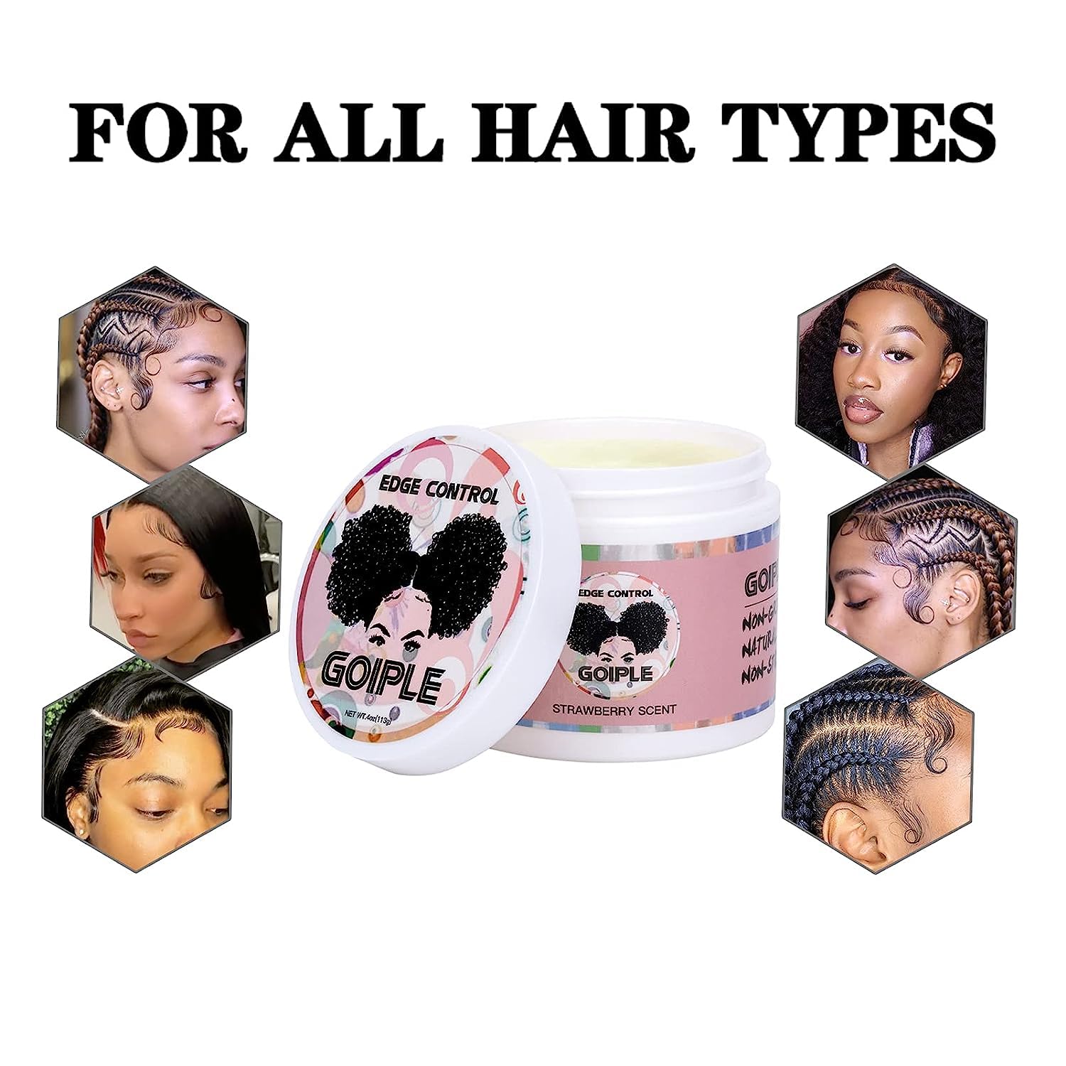 WOZUTUNT Edge Control Wax, Hair Styling Product, Strong Hold Non - greasy Edge - WOZUTUNT Official Product View 8