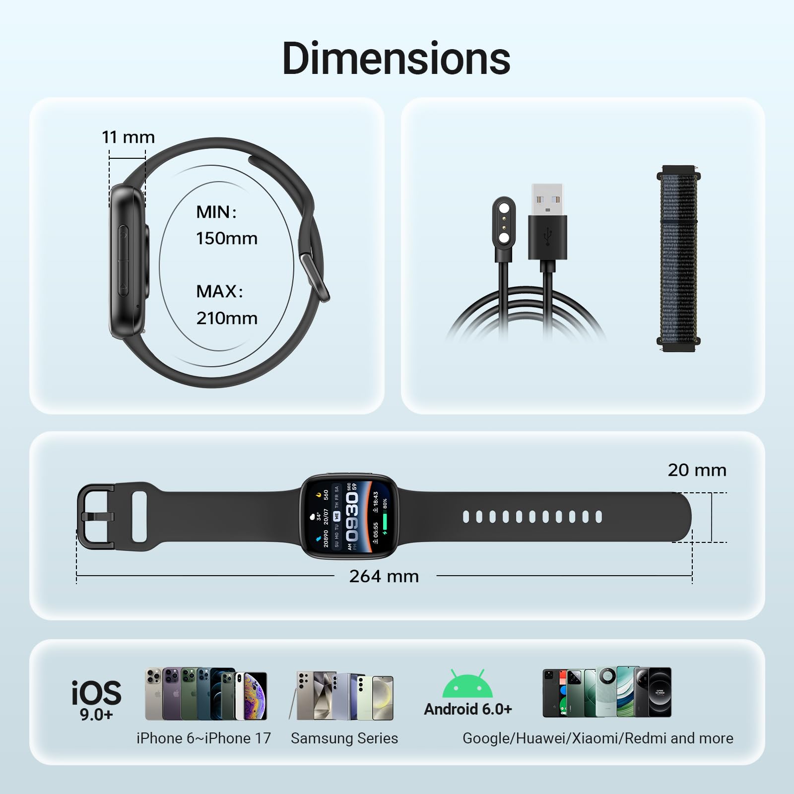Fitpolo Smart Watch, 1.85" AMOLED Fitness Tracker with Bluetooth Call, - View 9