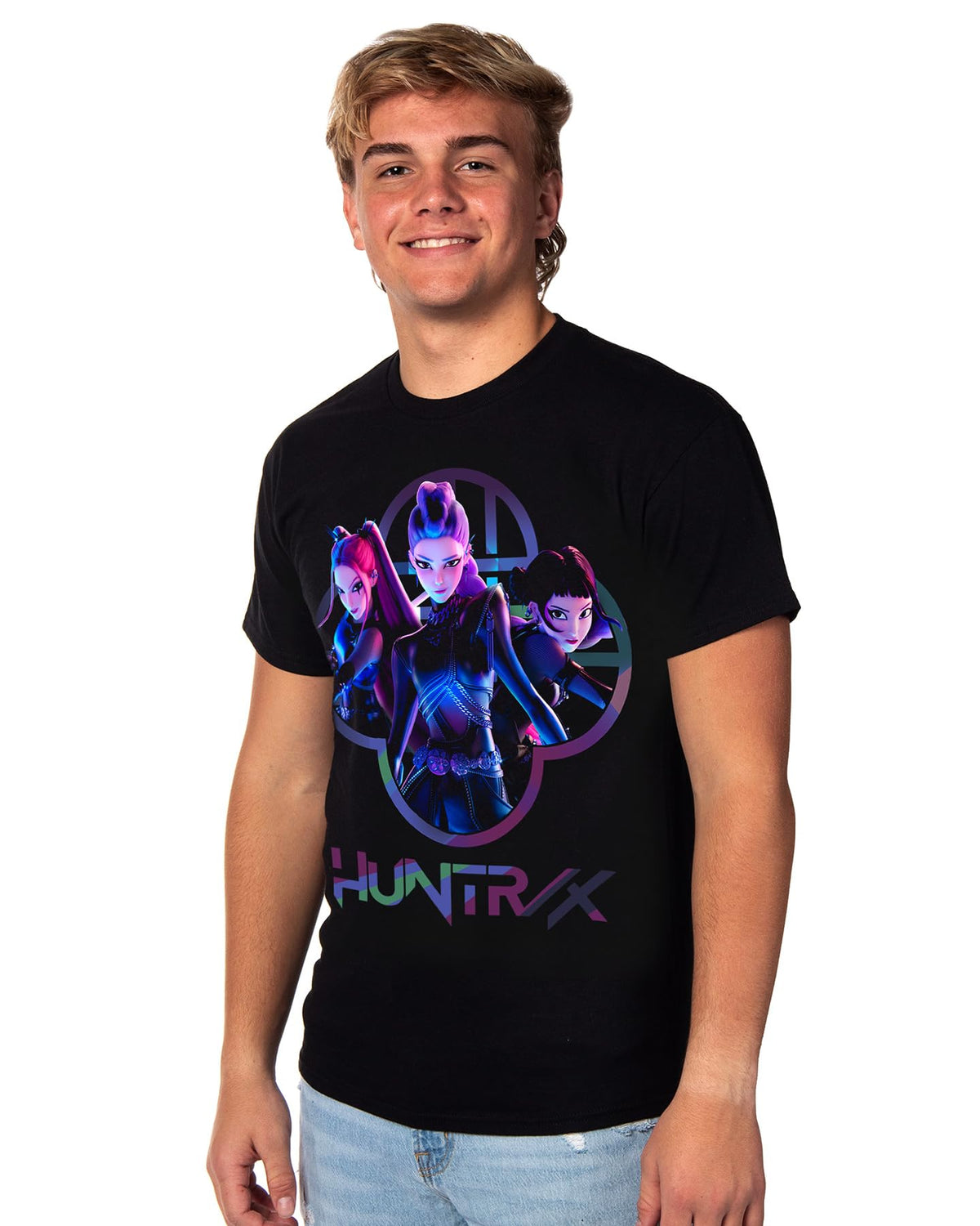 K Pop Demon Hunters Shirt Men s Huntrix Logo Rumi Mira Zoey - Seven Times Six Official Imagery - 3