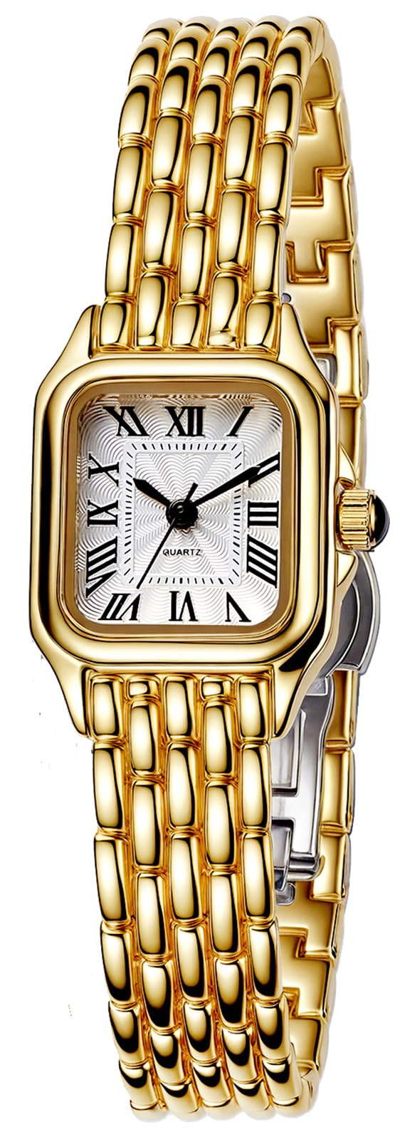Gold Watches for Women with Square Roman Dial Vintage Small - ADSBIAOYE Official Imagery - 8