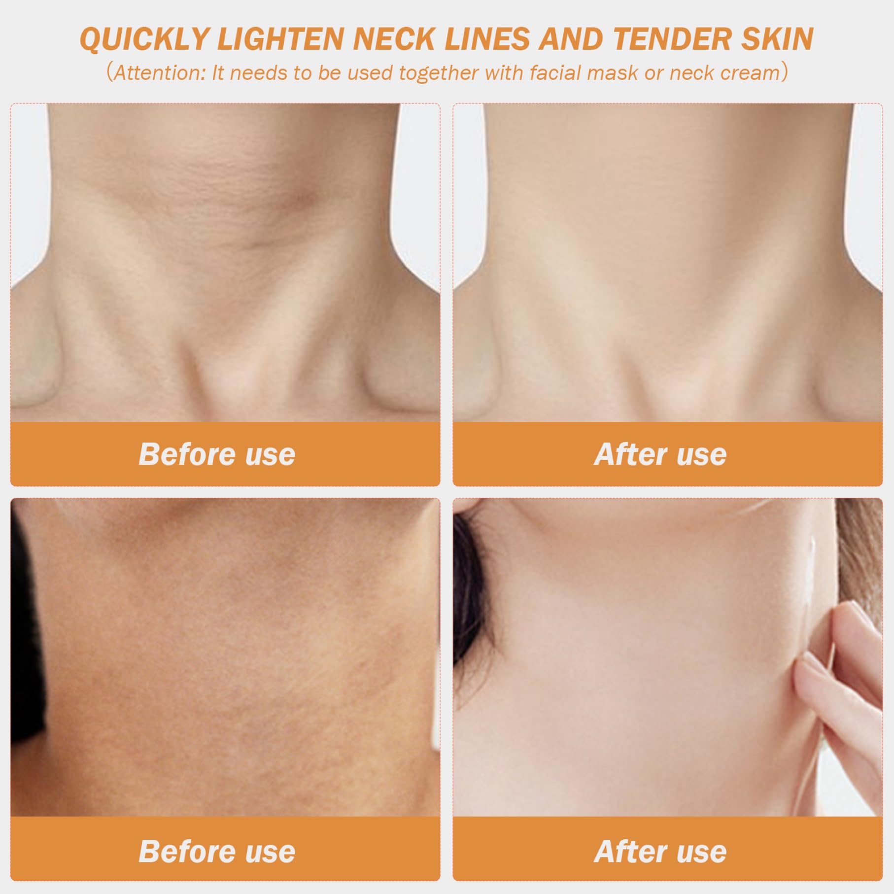 Neck Wrinkle Patches 2Pcs Reusable Silicone Neck Patches Mask - LLPGETRR