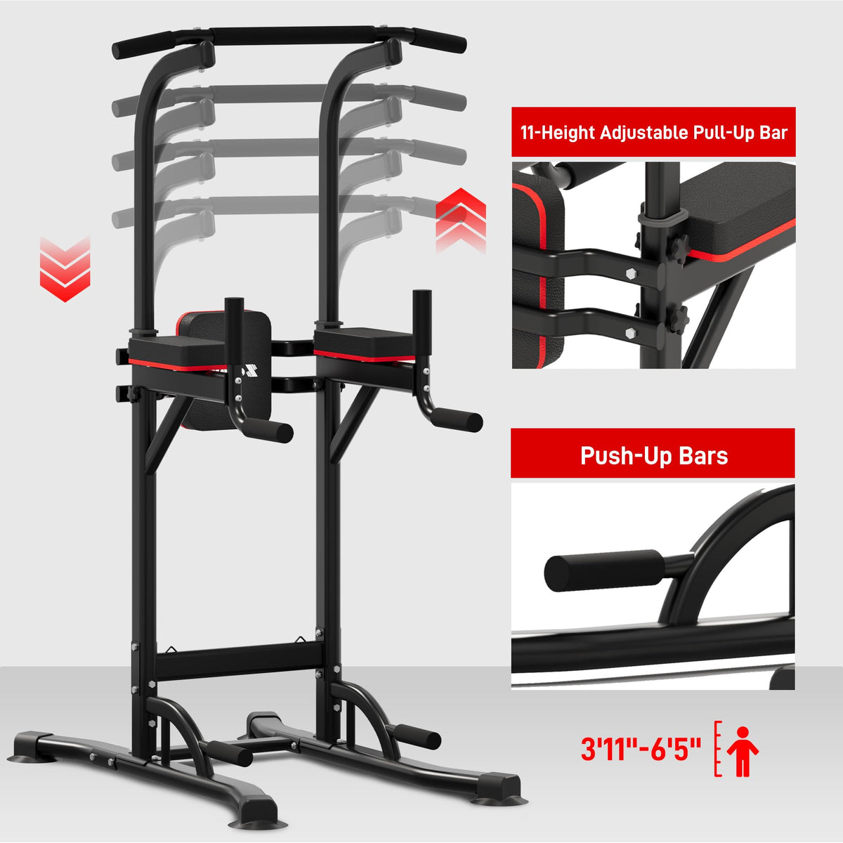 Outdoor Basic Power Tower Pull Up Bar and Dip Station for - outdoor basic Official Imagery - 4