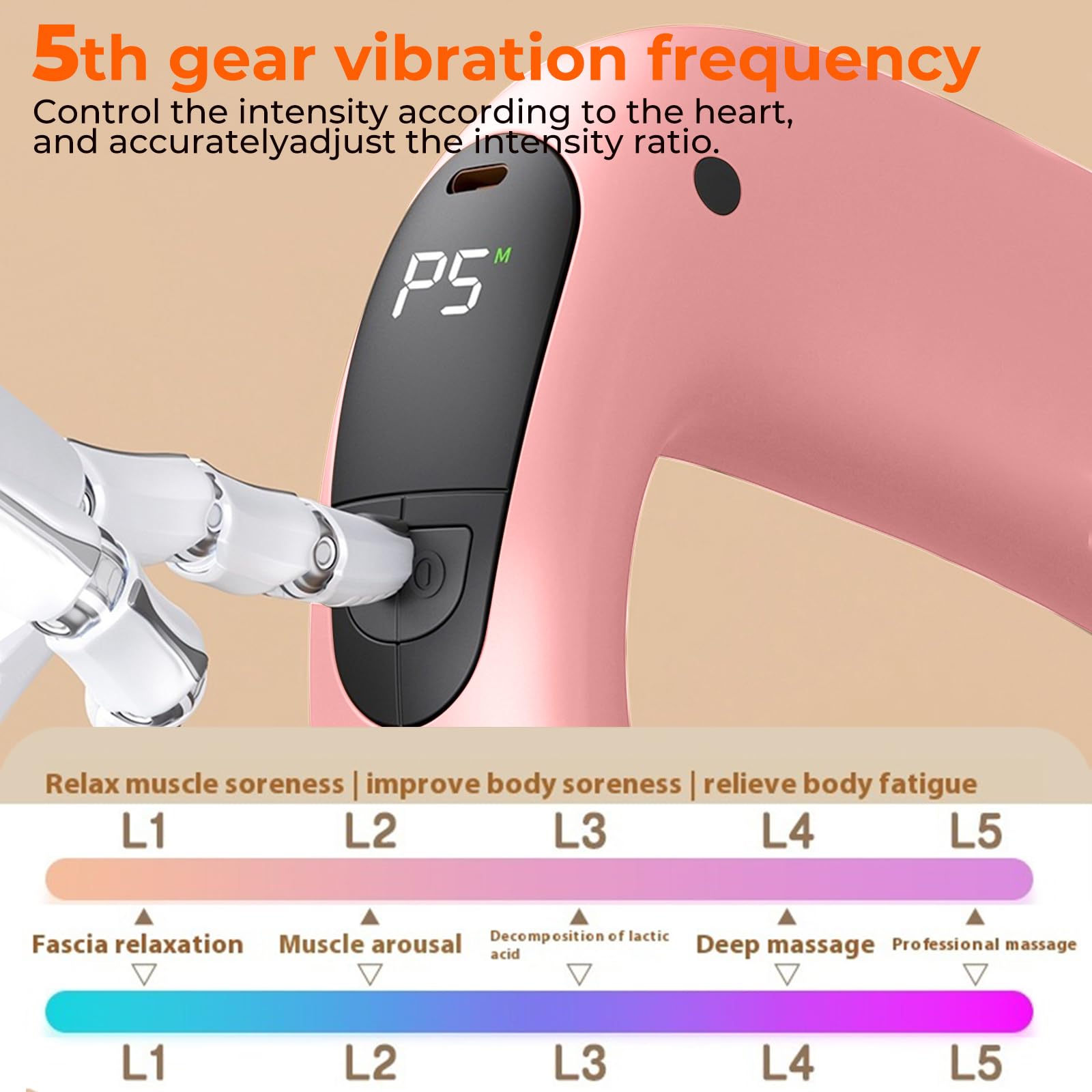 Xquyk Deep Tissue Percussion Muscle Massage Gun: with Heat, Adjustable - View 2