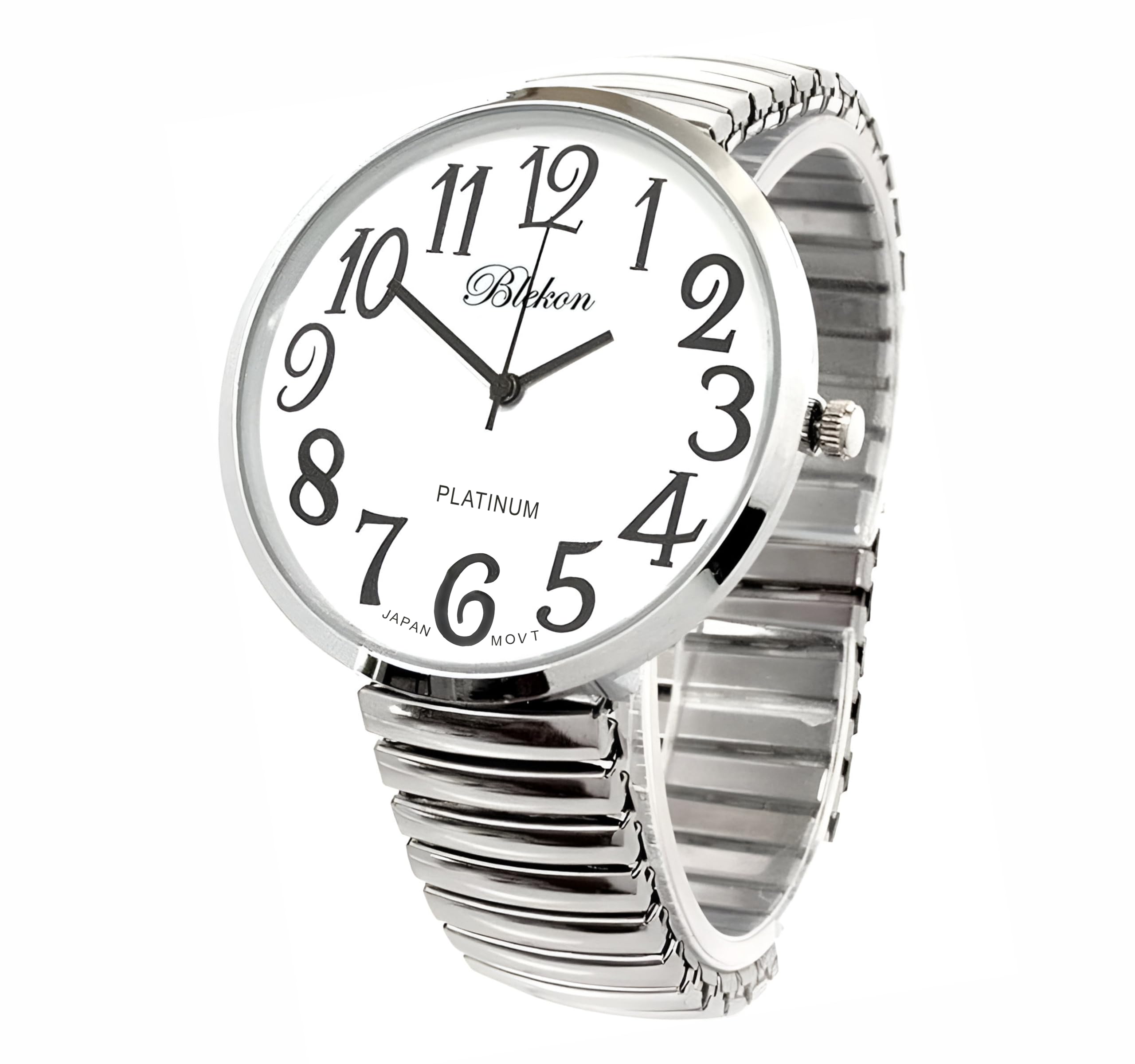 Blekon Collections Silver Super Large White Face Case Size 43mm - Product Imagery
