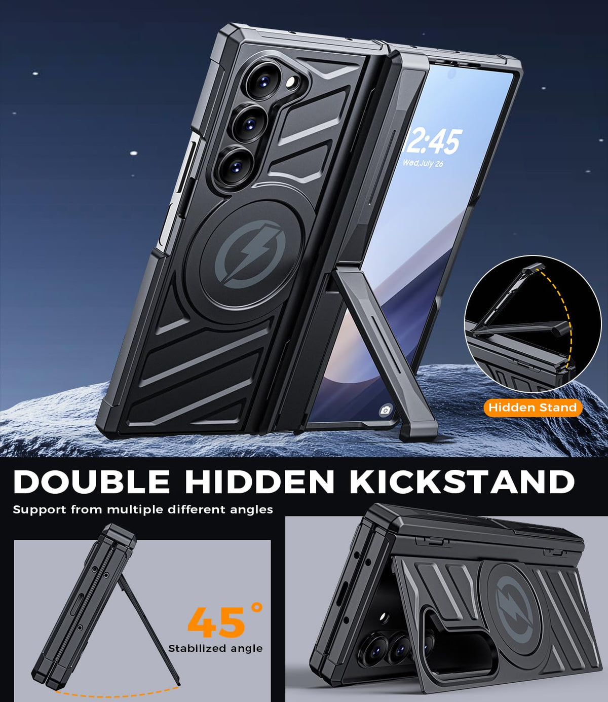 Magnetic for Galaxy Z Fold 6 Case Heavy Duty Armor Phone - LEIAU Official Imagery - 4