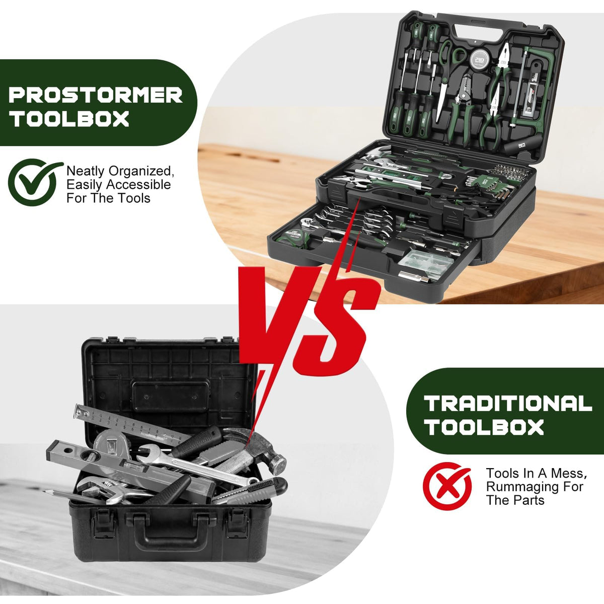 Prostormer 269 Piece Tool Kit General Household Hand Tool - Prostormer Official Imagery - 6
