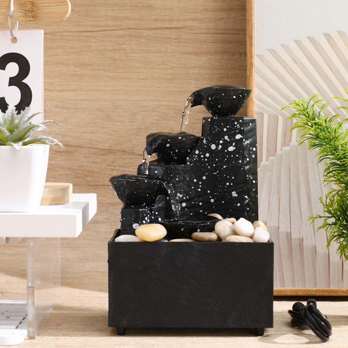 PRETYZOOM Portable Resin Tabletop Fountain Ornament 6 68X4 - PRETYZOOM Official Imagery - 3